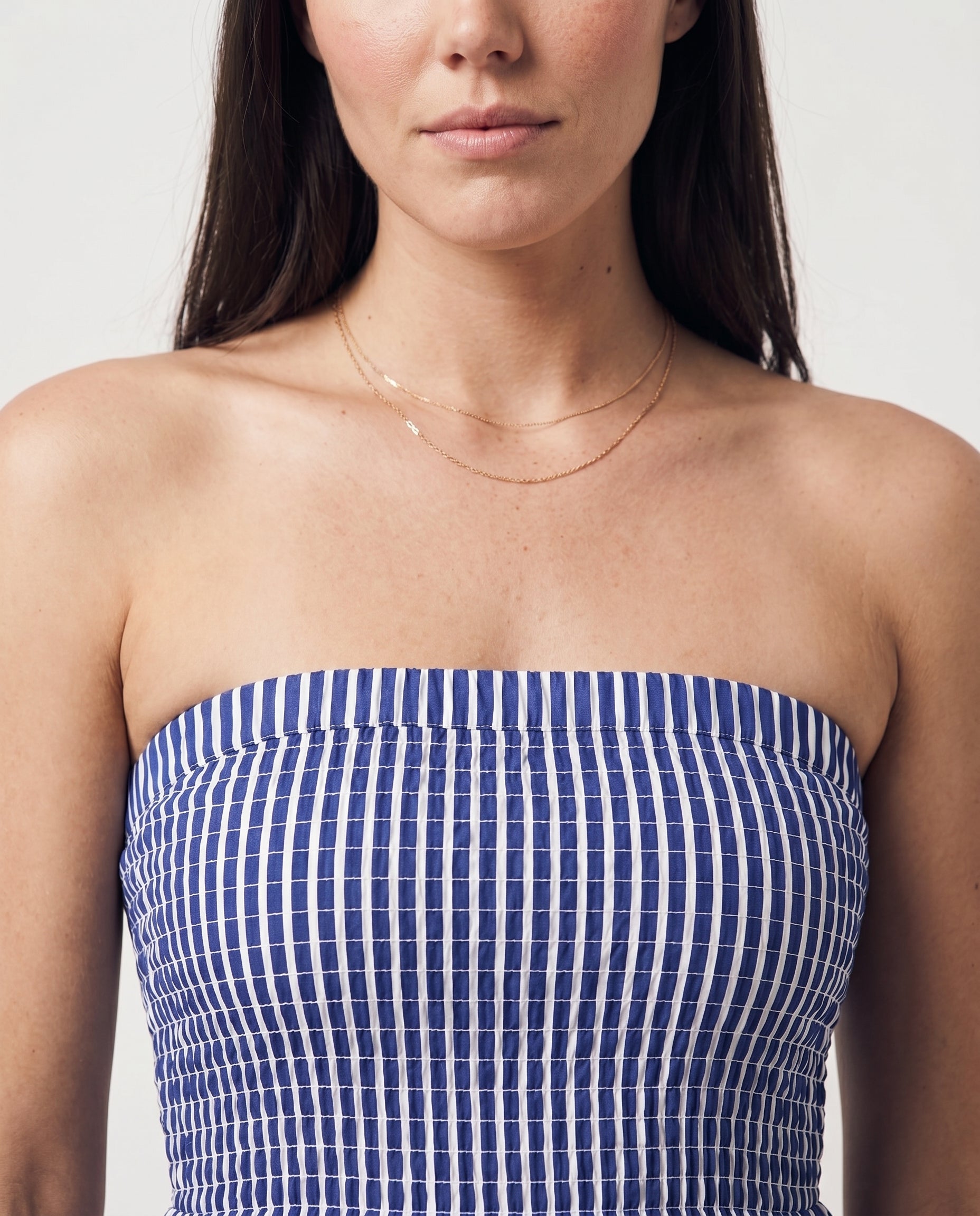 Promenade Dress Denim Blue