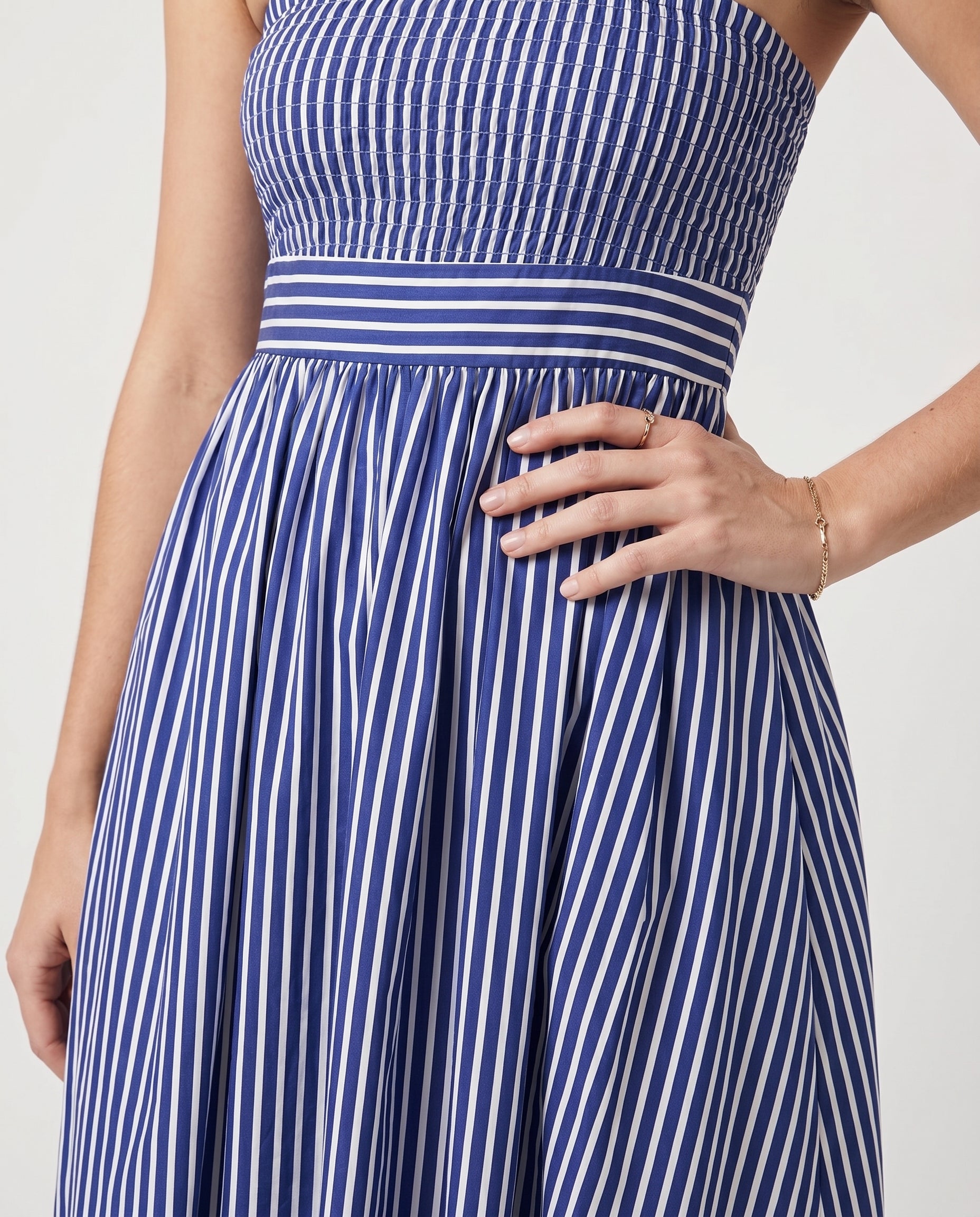 Promenade Dress Denim Blue