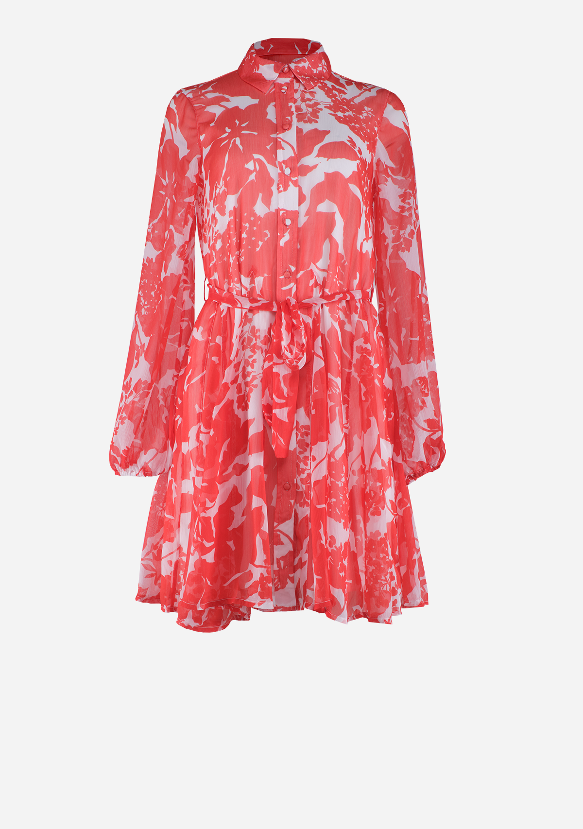 VMSmilla Ls Volume Short Dress Wvn G Fiery Red