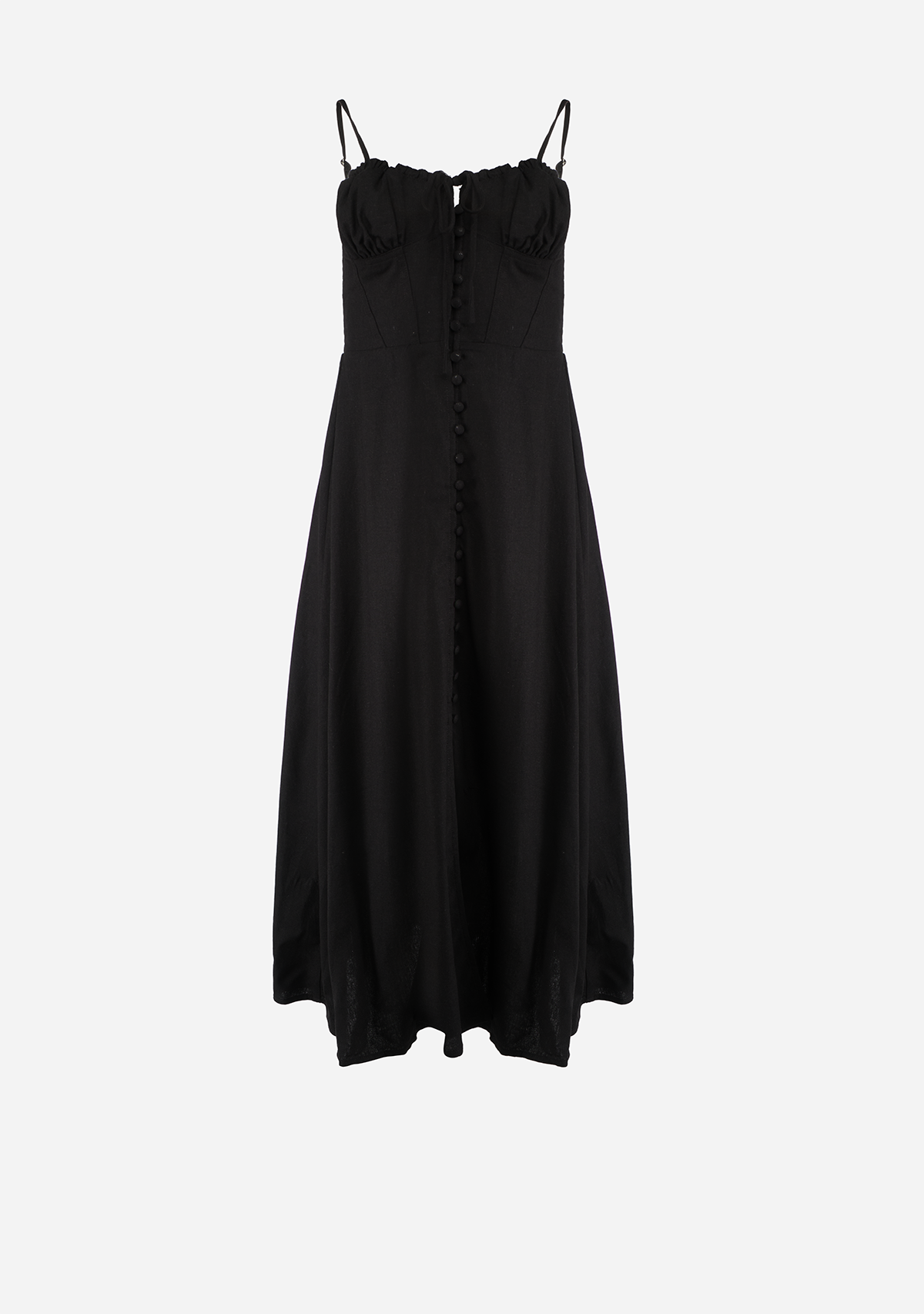Heaven Sent Sweetheart Corset Midi Dress Black