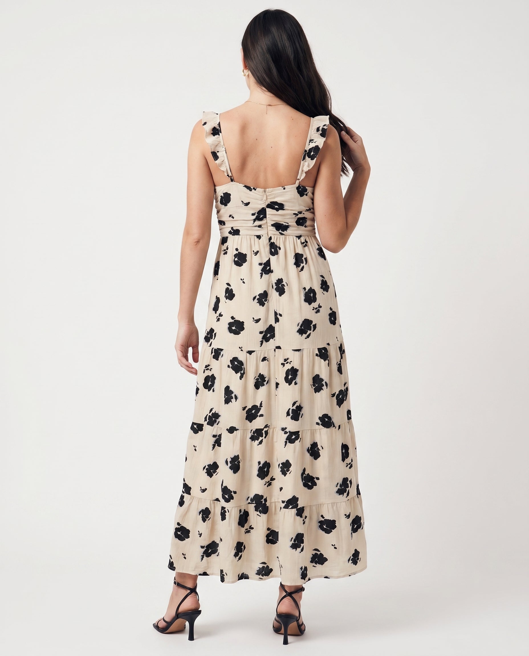 Vmdicthe Sl Frill Ankle Dress Pumice Stone Alma