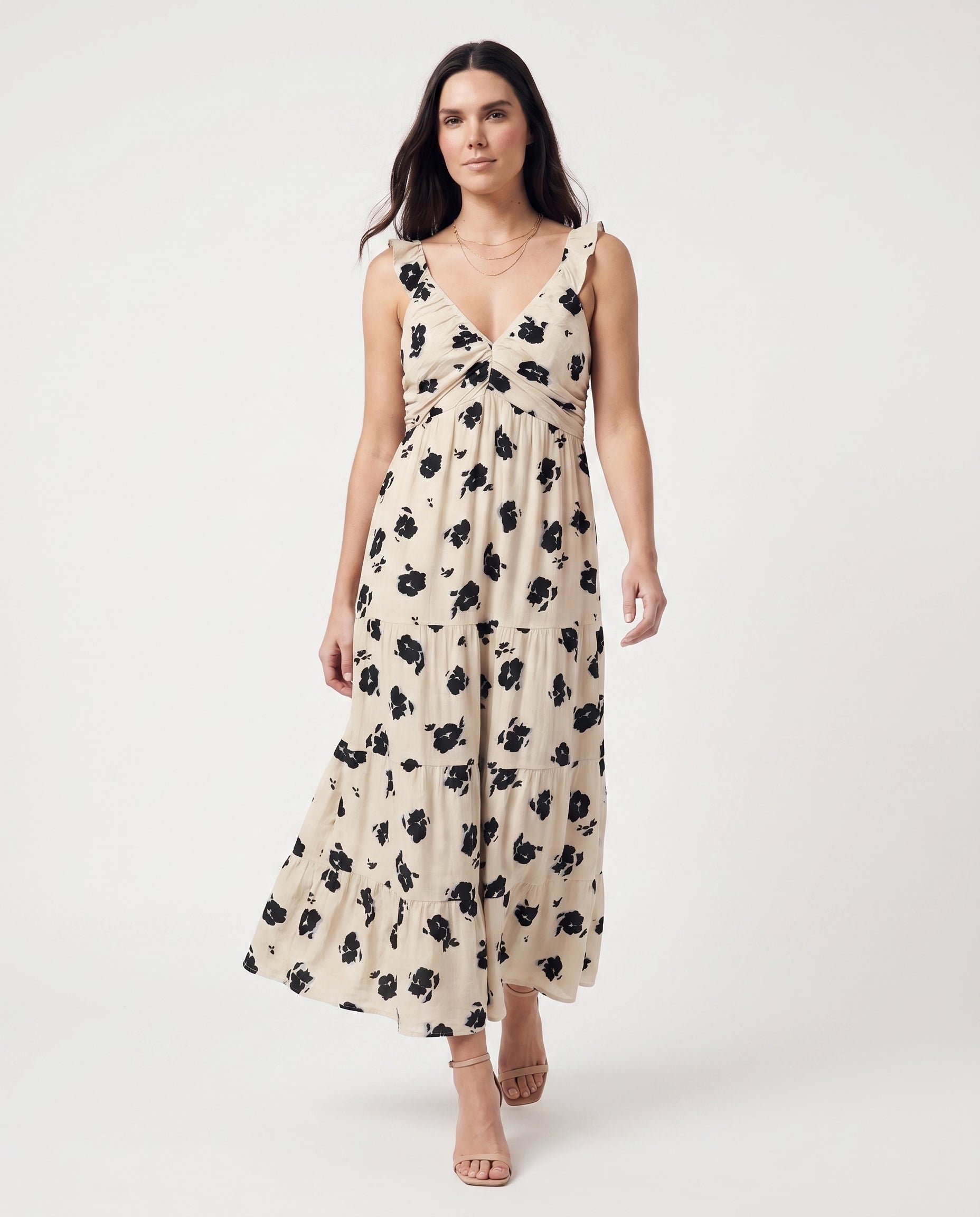 Vmdicthe Sl Frill Ankle Dress Pumice Stone Alma
