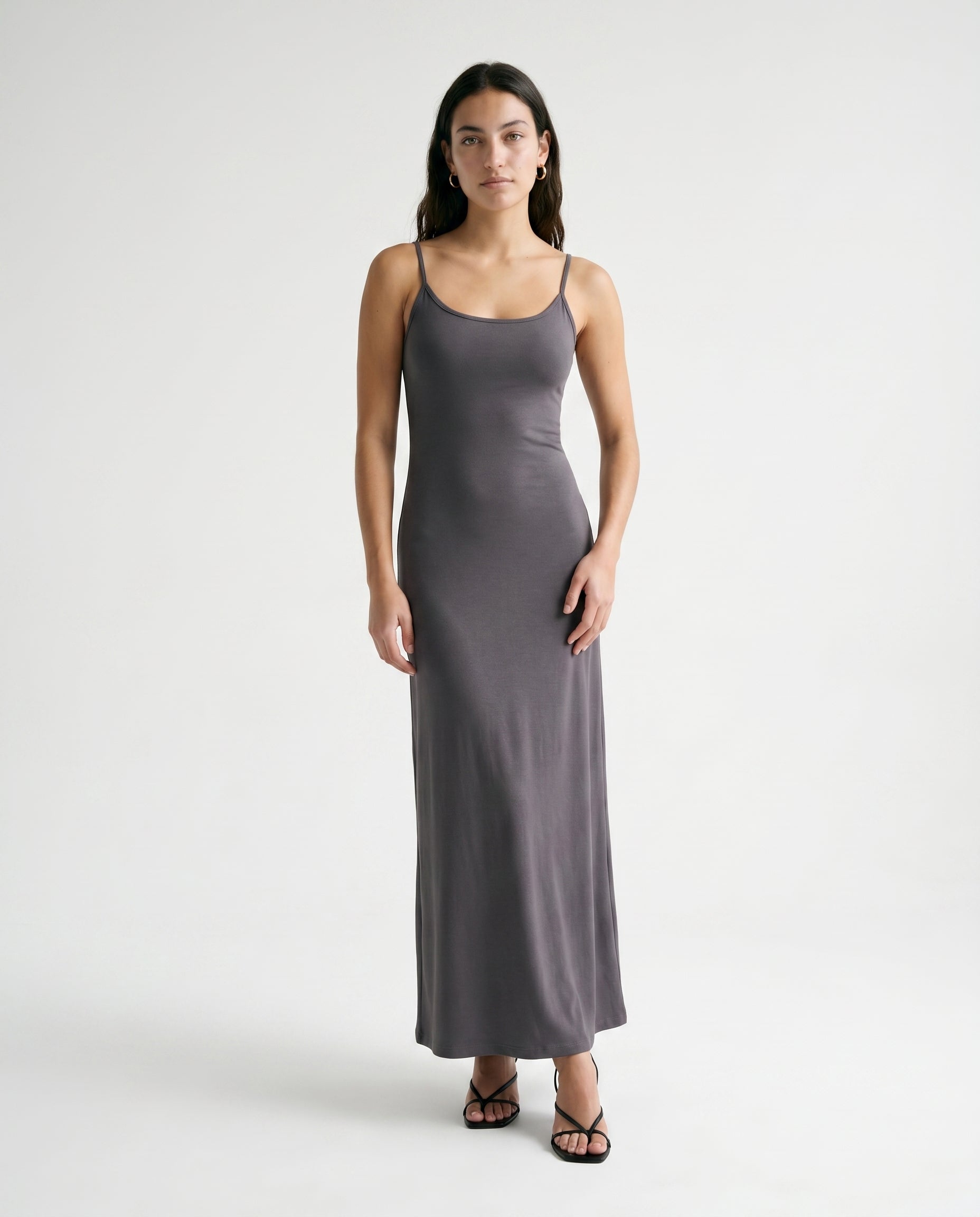 Strappy Maxi Dress Dark Grey