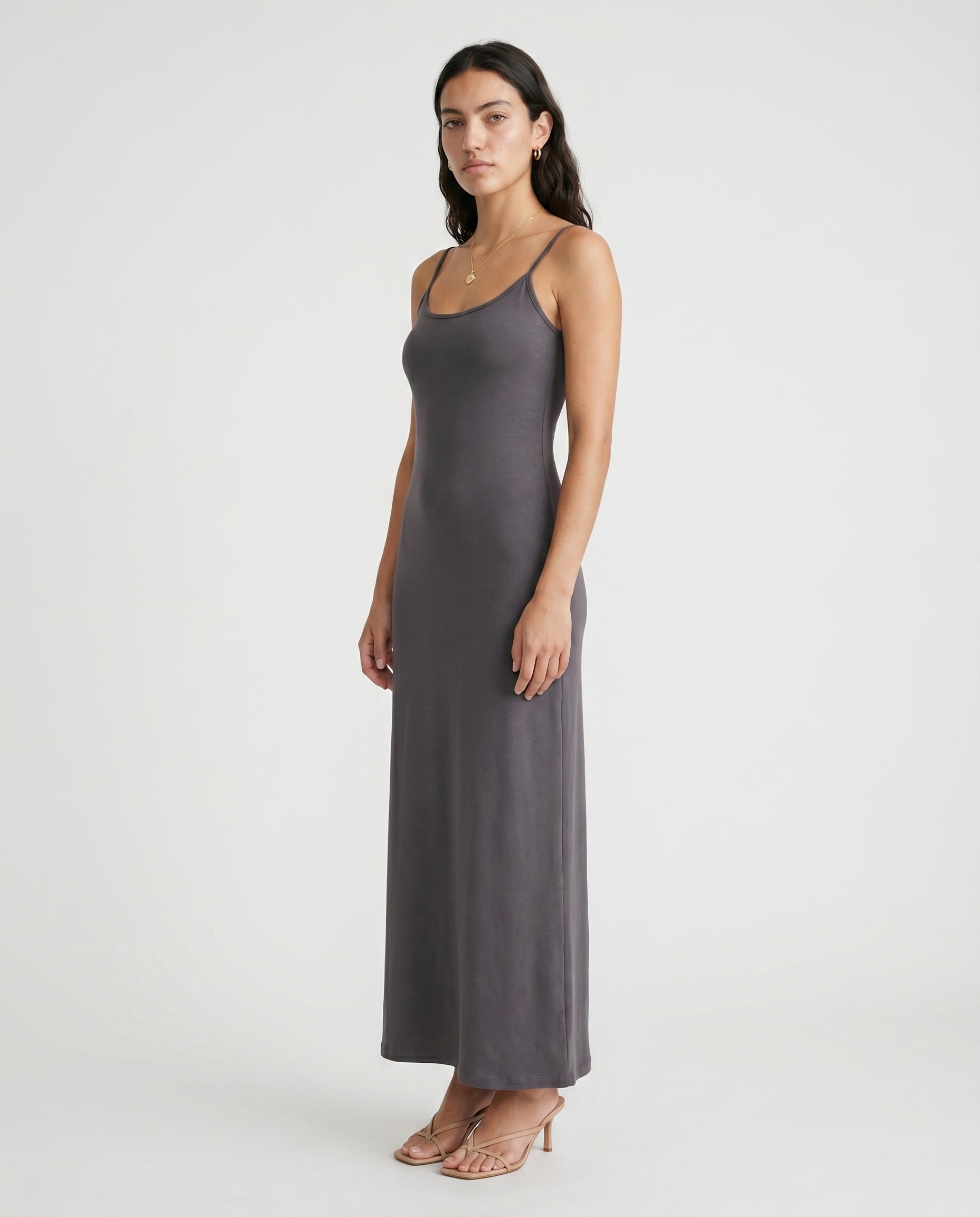 Strappy Maxi Dress Dark Grey