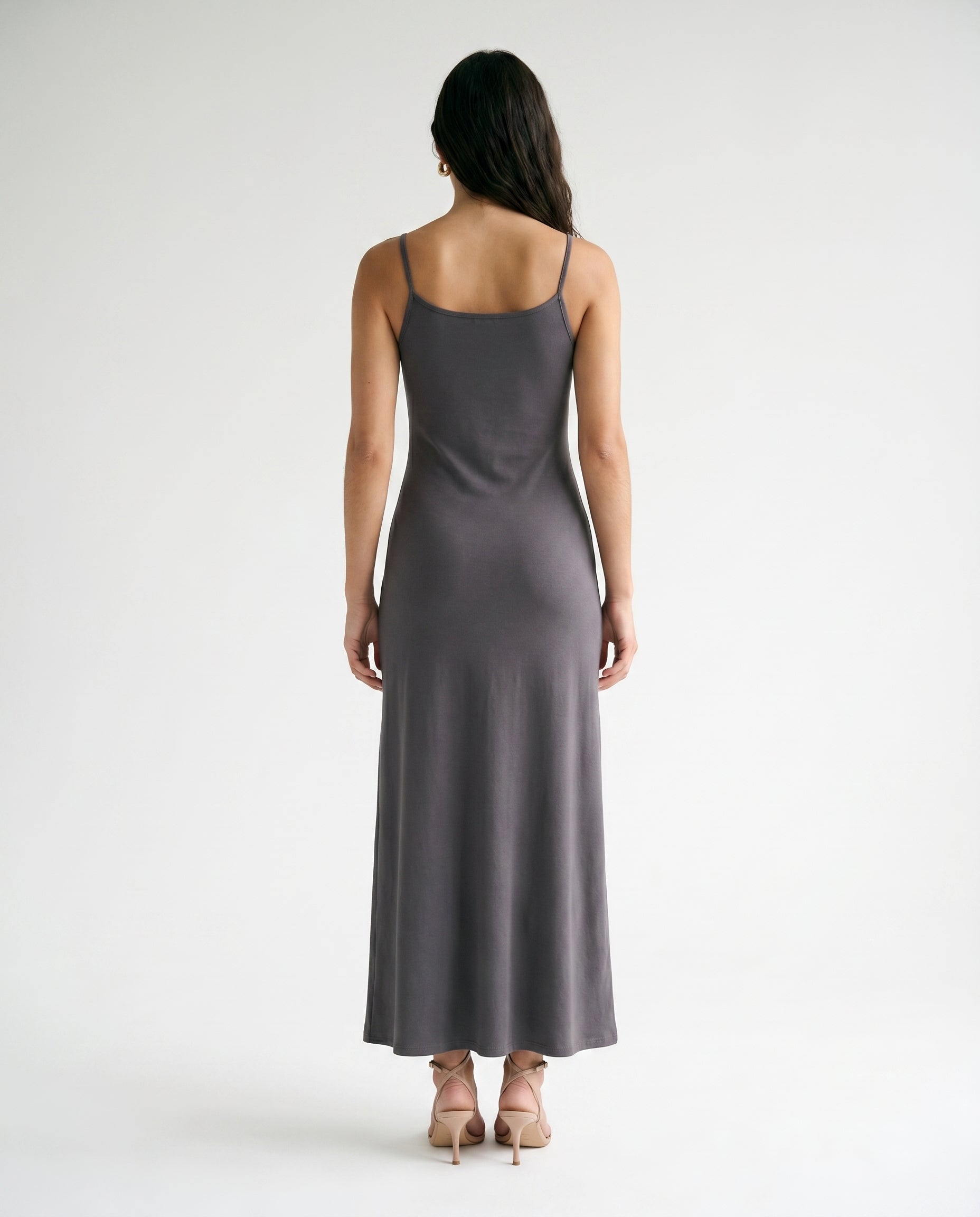 Strappy Maxi Dress Dark Grey