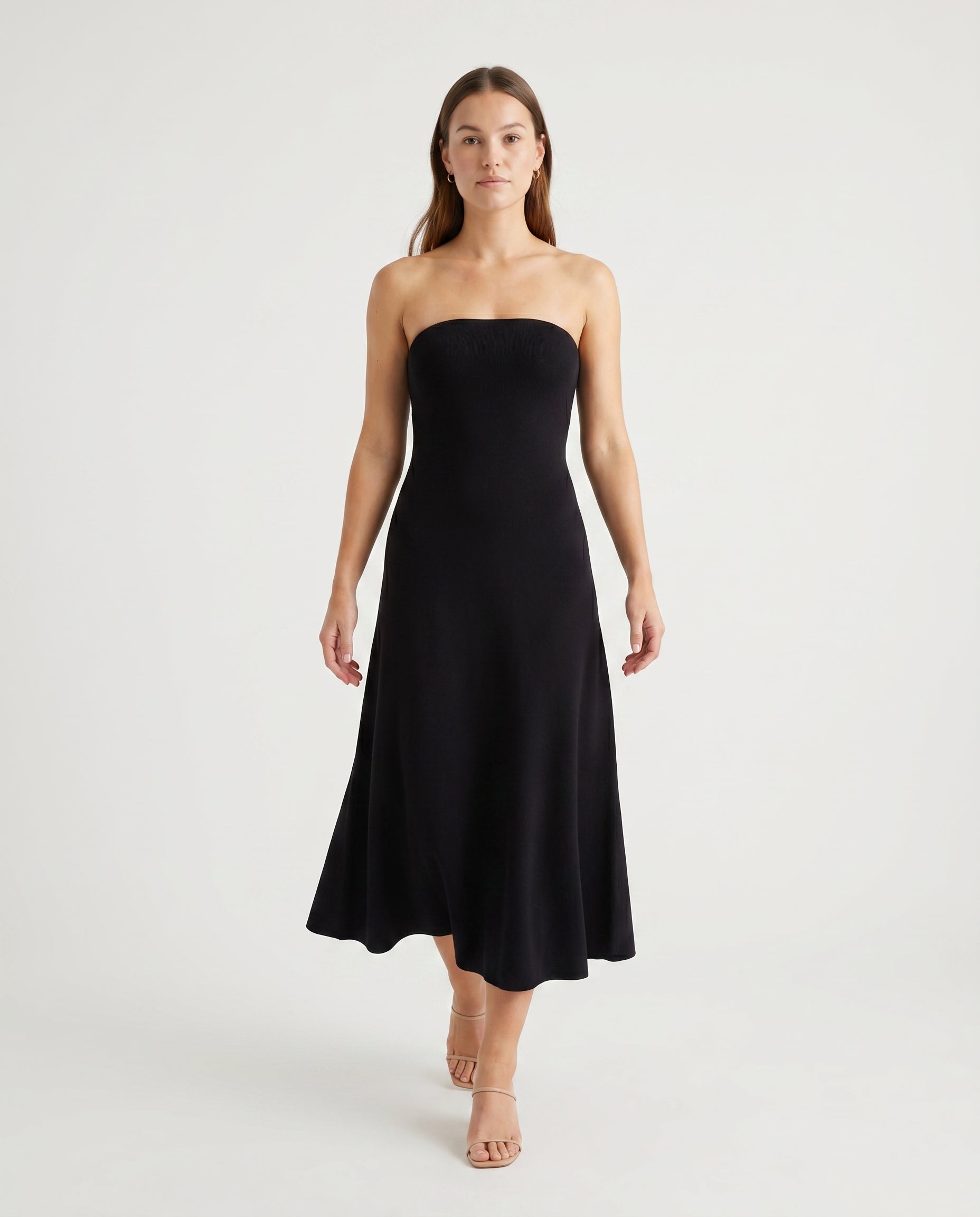 Halter Midi Dress Black