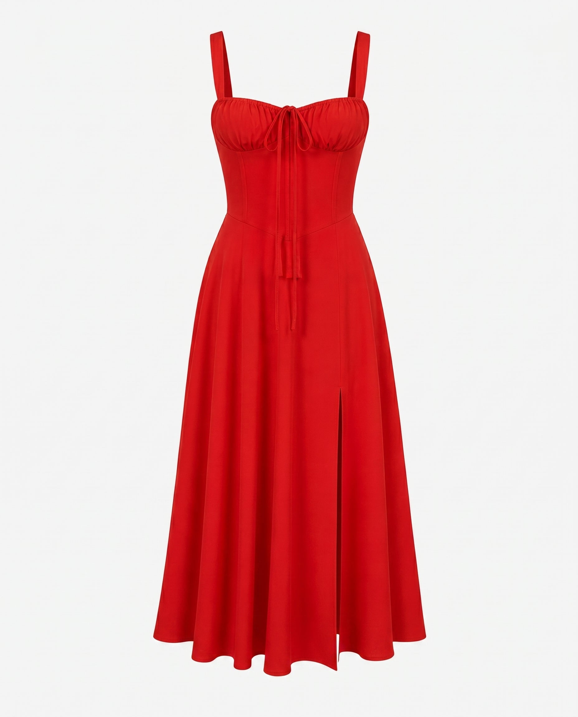 Robe corsetée Heaven Sent, bustier cœur, rouge
