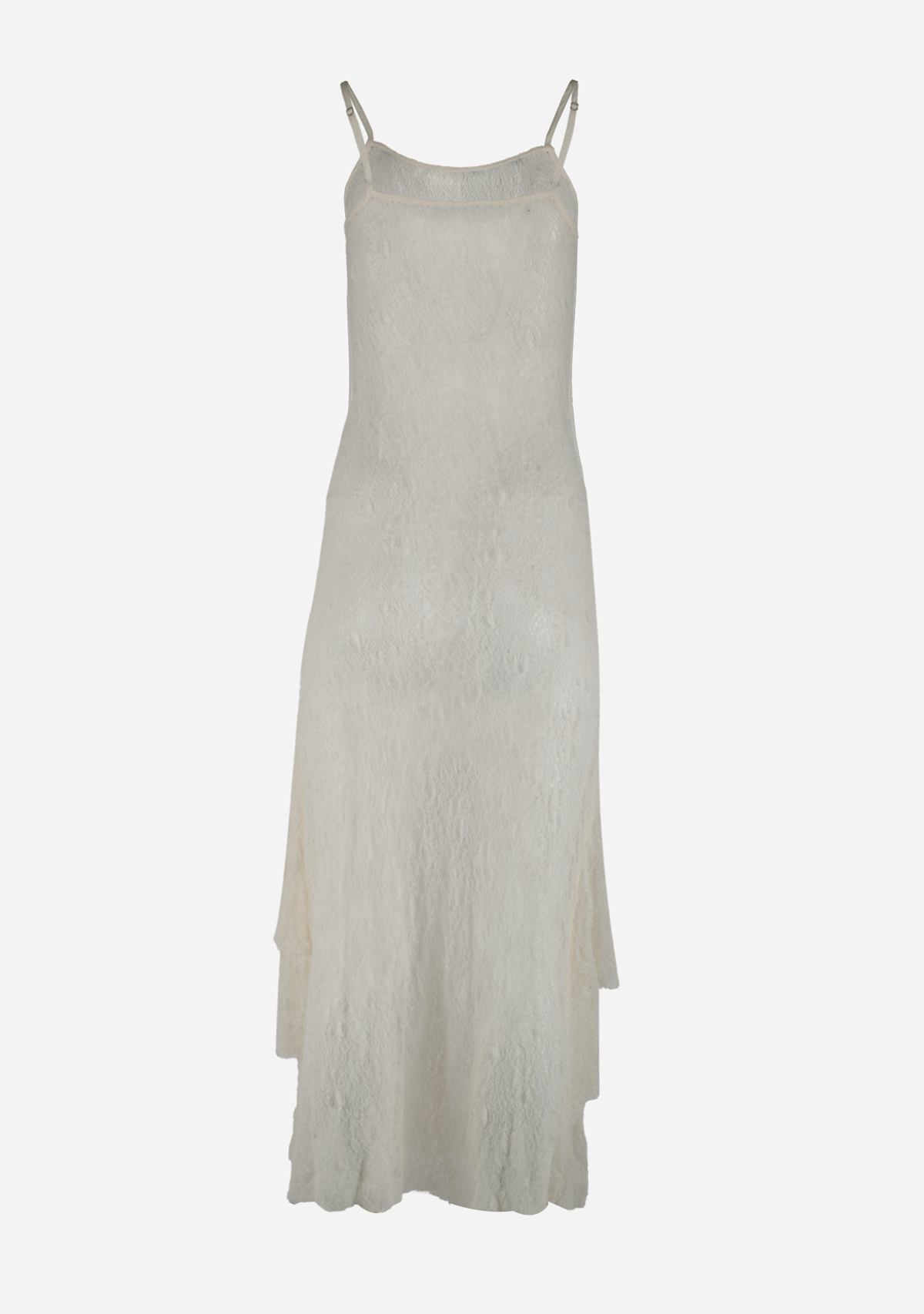 All Laced Long Dress Cream