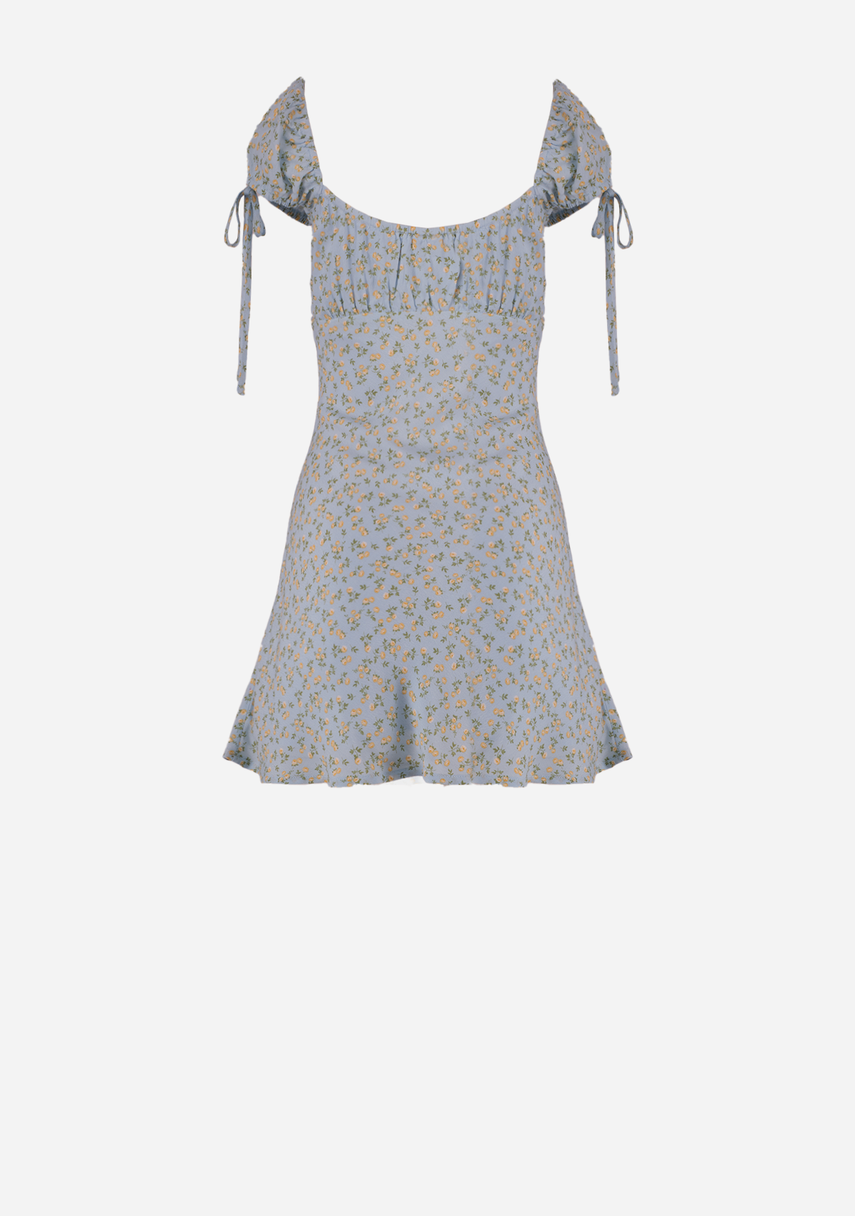 Juliana Floral Cap Sleeve Mini Dress Sky Blue