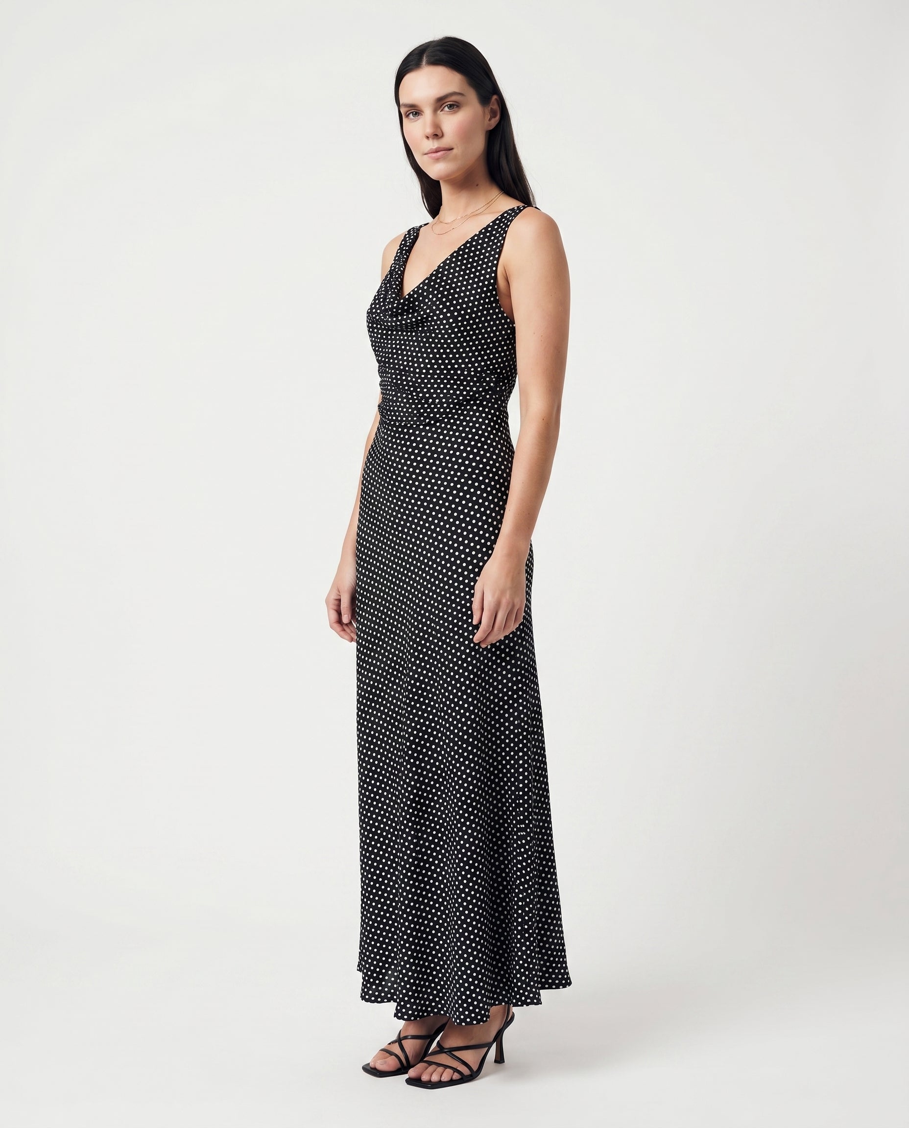 Polka Dot Dress Black/White