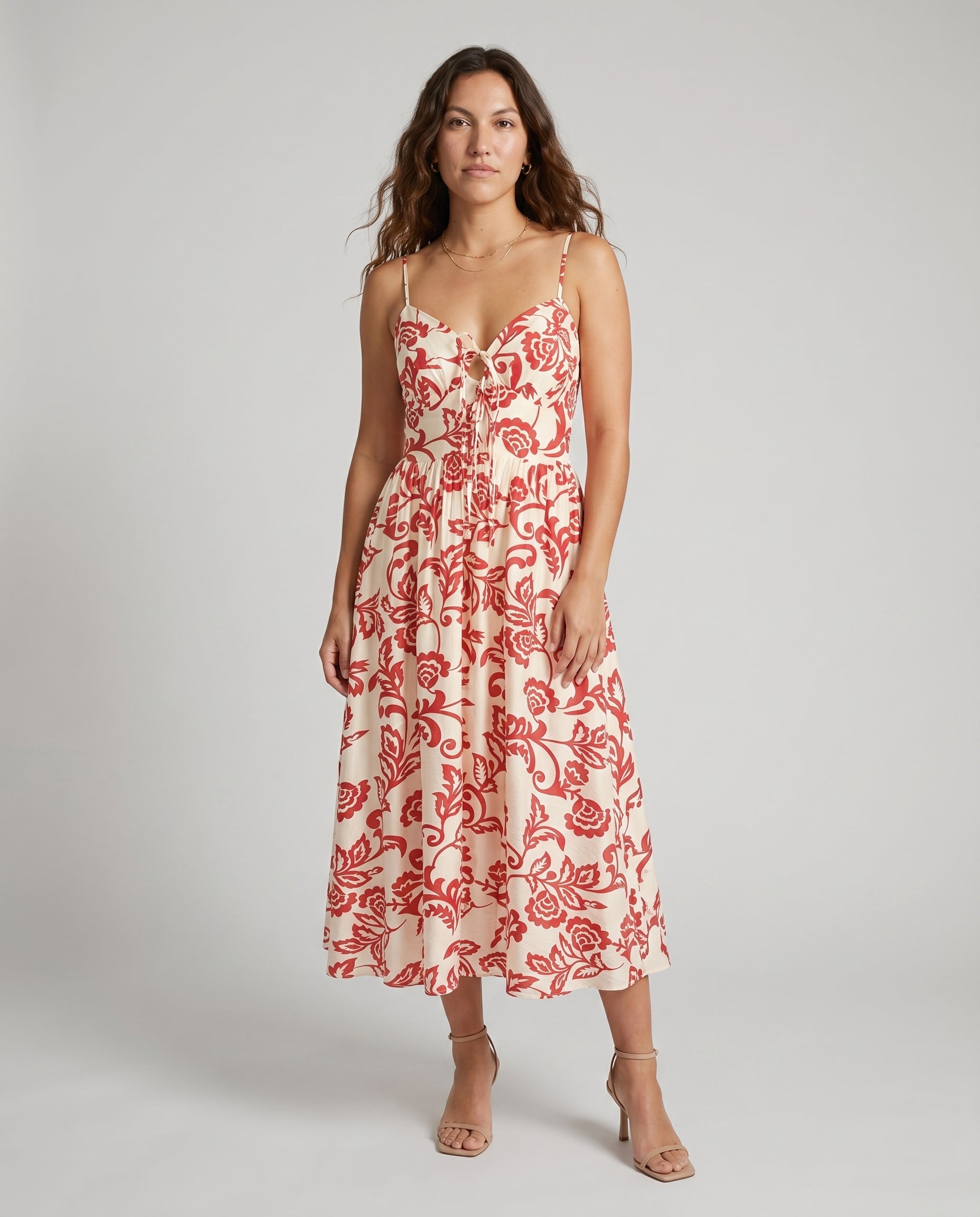 Floral Print Midi Dress Print