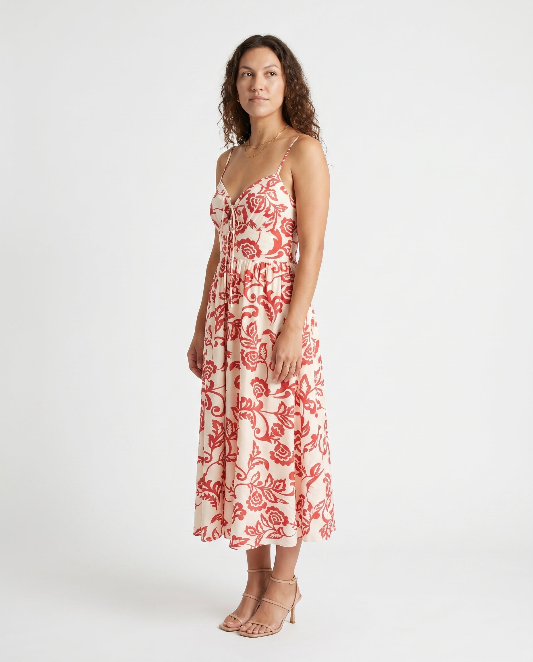 Floral Print Midi Dress Print