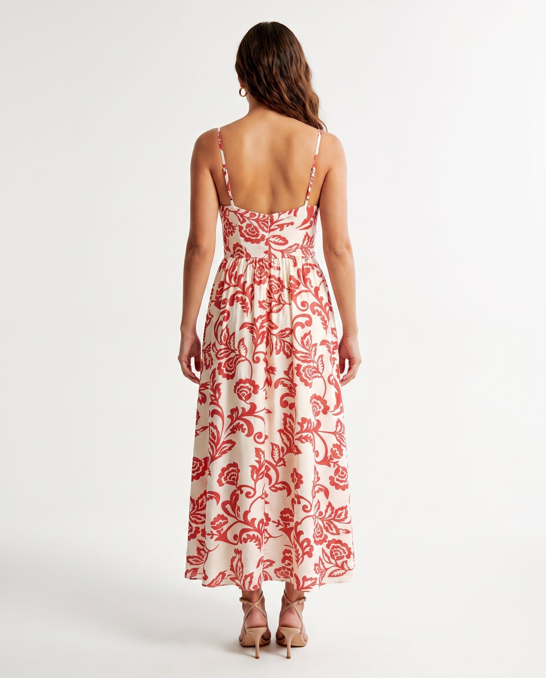 Floral Print Midi Dress Print