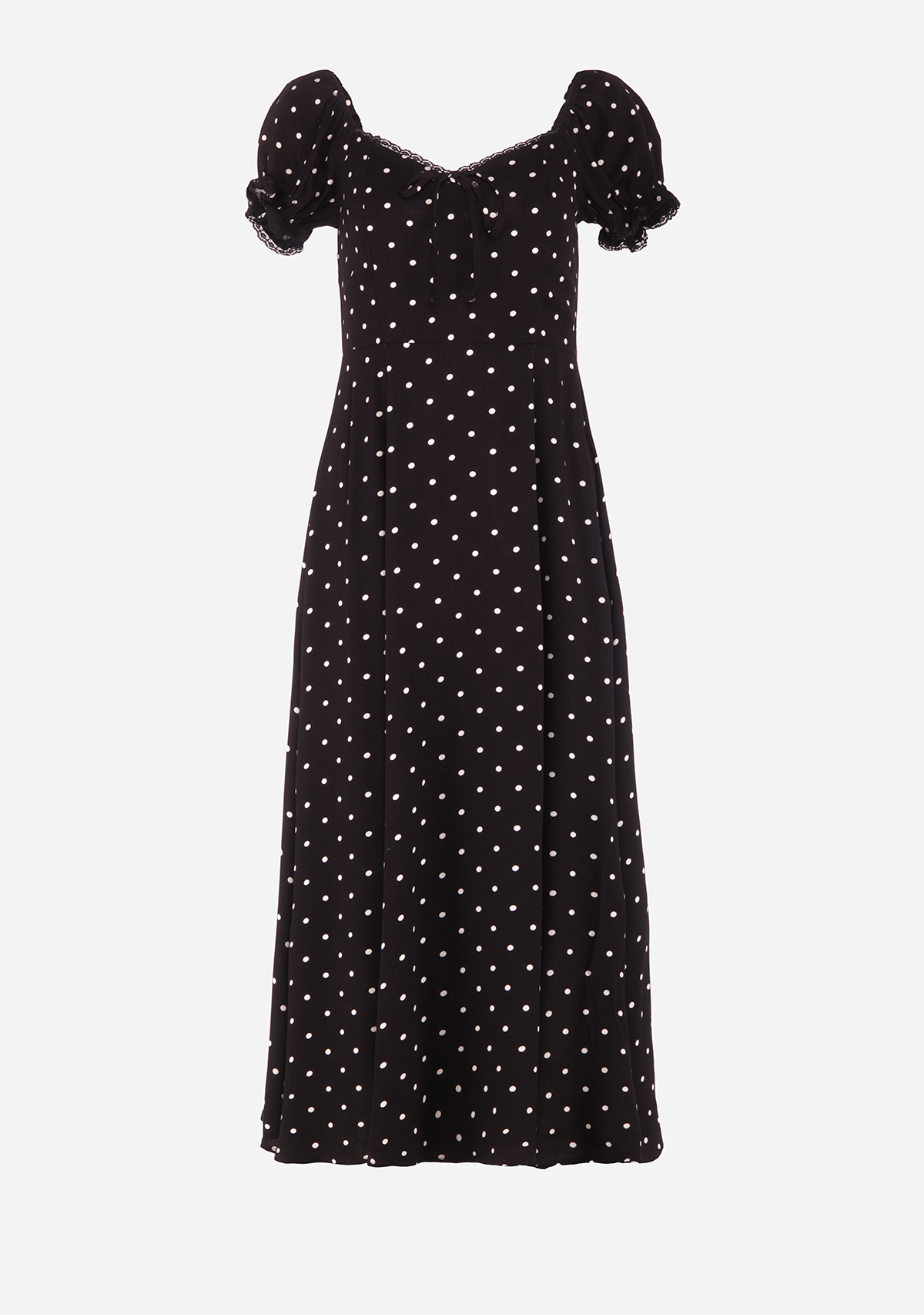 Pippa Dotted Dress Black