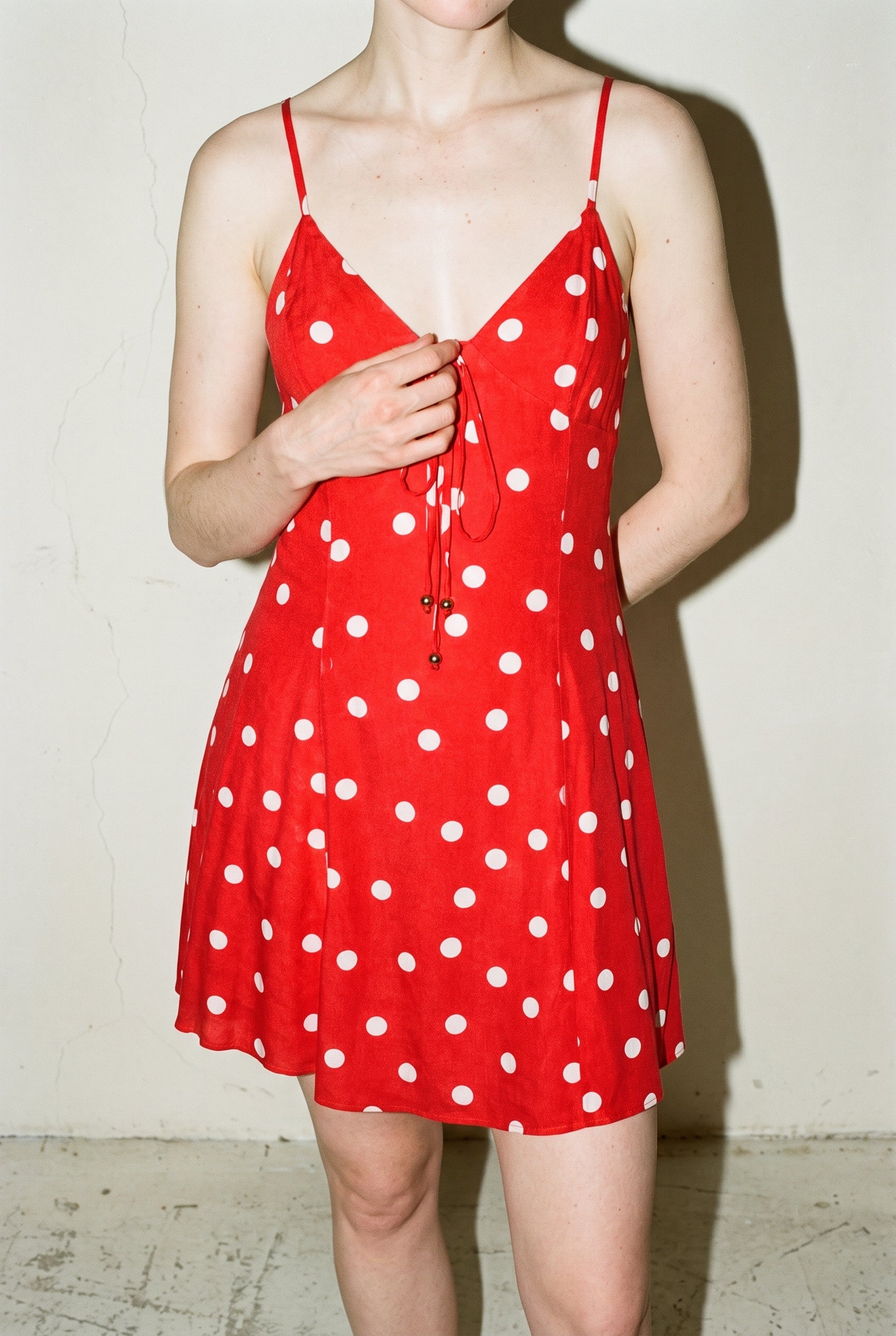 Sleeveless Mini Dress Red/Ivory