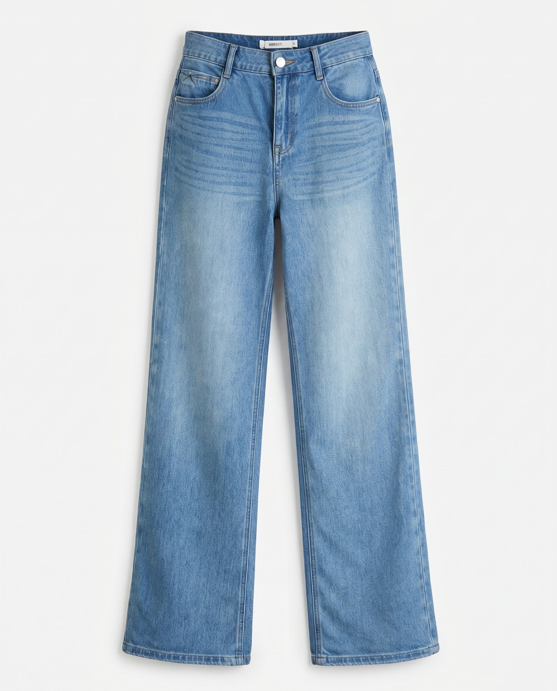 Soft Flare Wide Leg Jeans Denim Blue