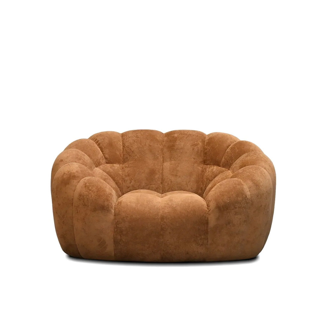 PUFFIN      Lounge Chair Toffee Chenille Fabric
