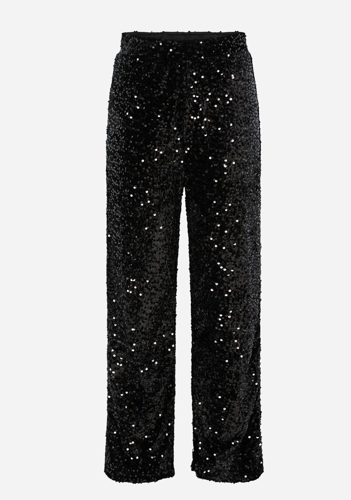 PCKam Hw Wide Pant Jrs Noos Bc Black Black Sequins