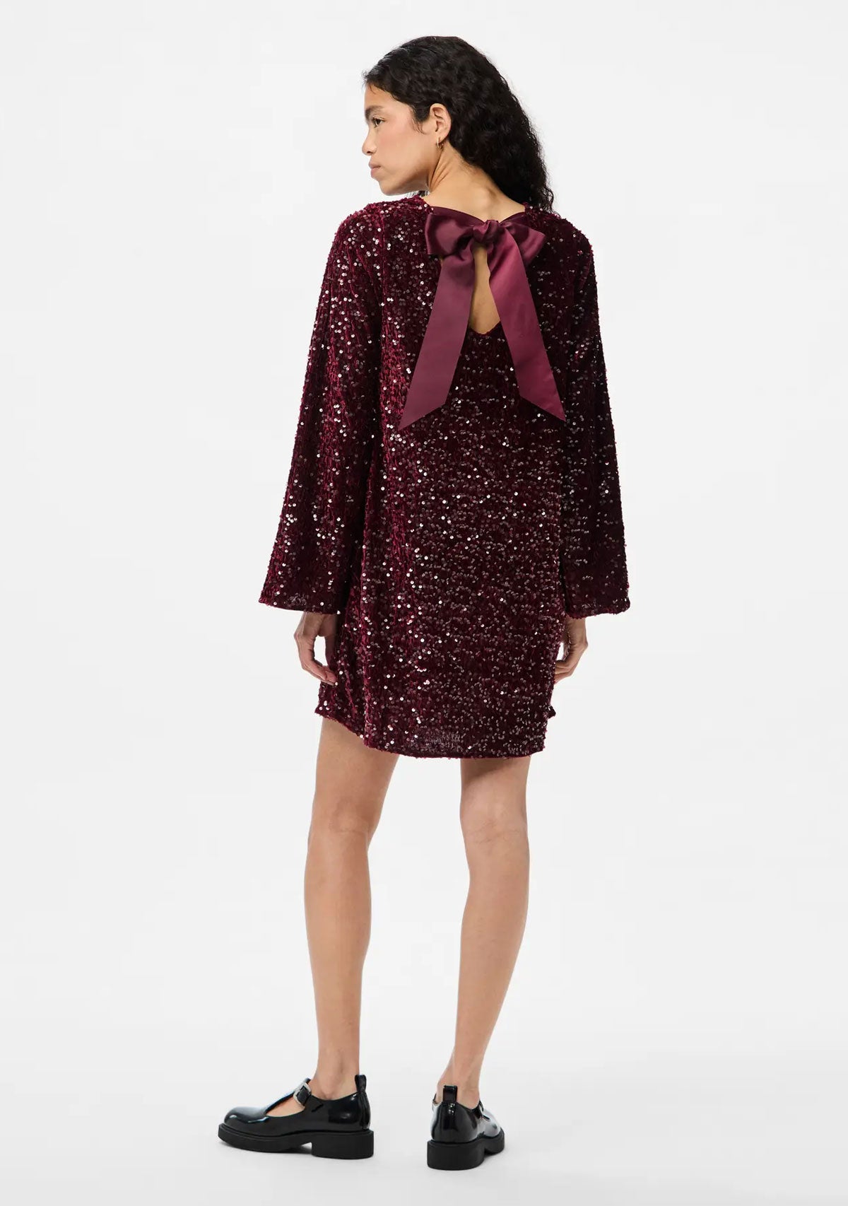 PCKam Ls Deep Back Bow Dress Jrs Noos Bc