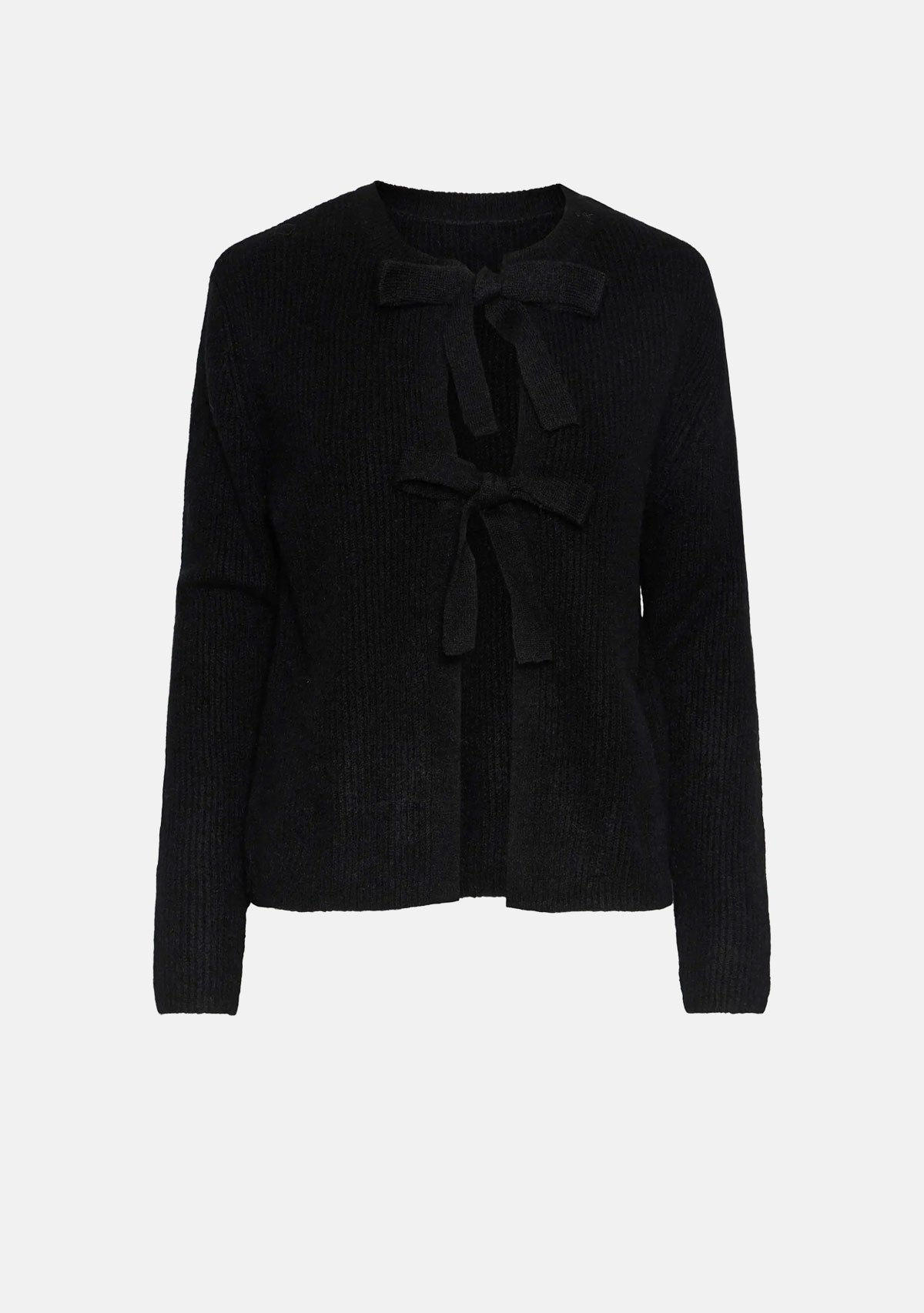 Pcsilly Ls Rev Tie Knit Noos Bc Black
