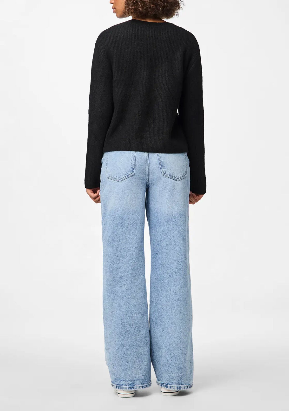 Pcsilly Ls Rev Tie Knit Noos Bc Black