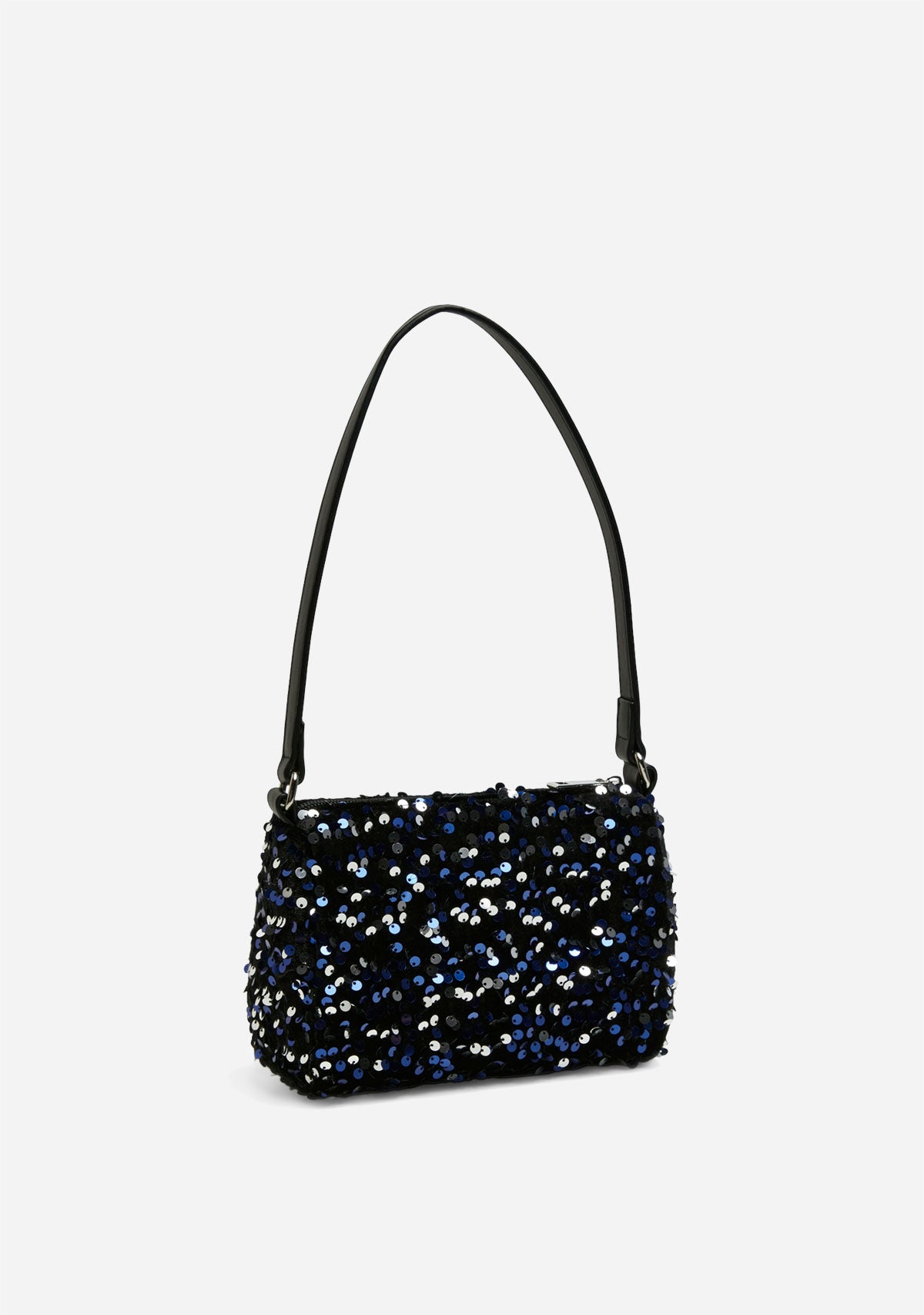 PC Kam Small Sequin Shoulder Bag Black