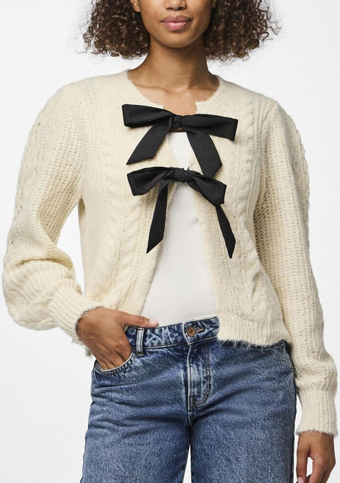 PC Row Bow Knit Sweater