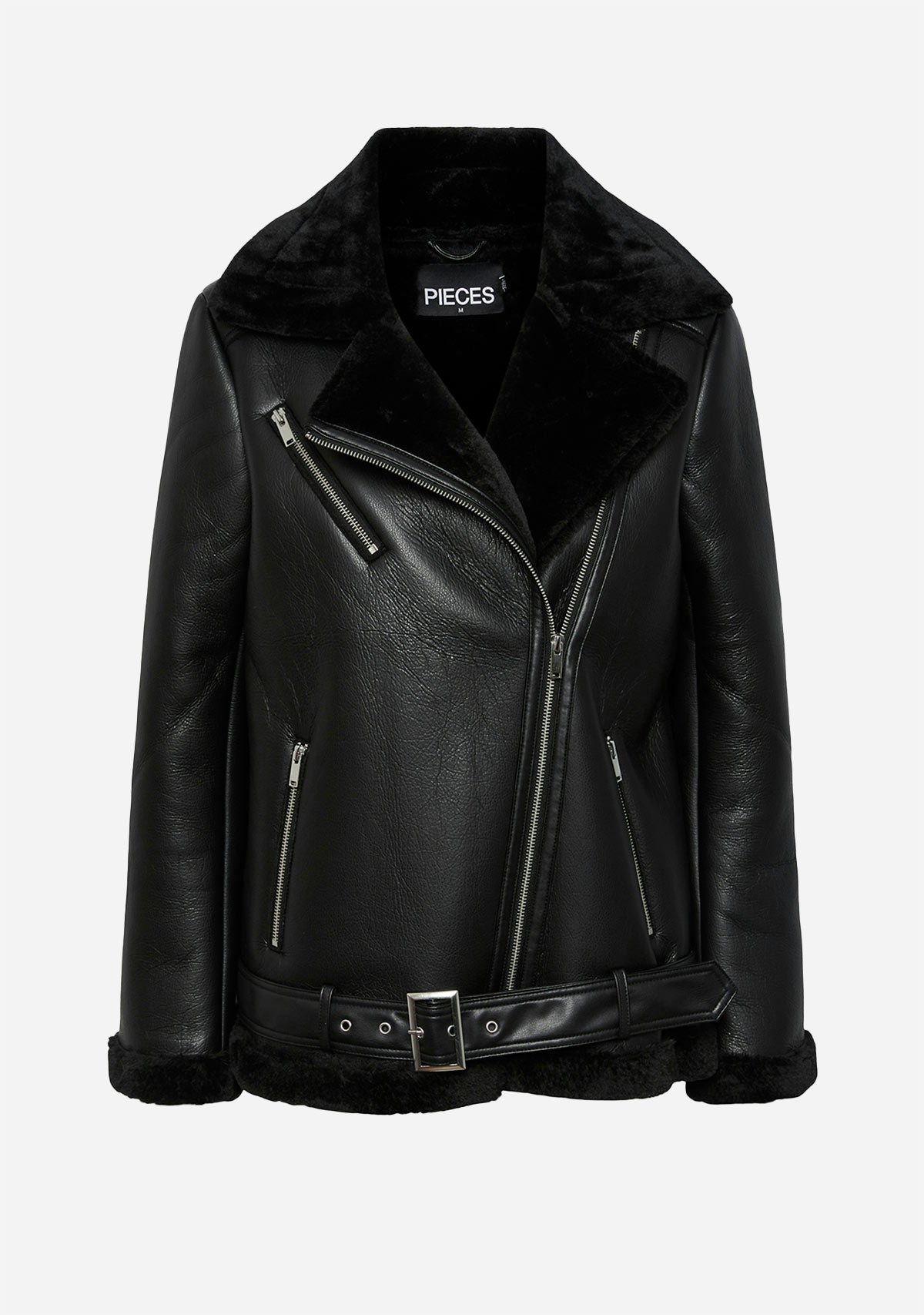 PCNora Aviator Leather Jacket