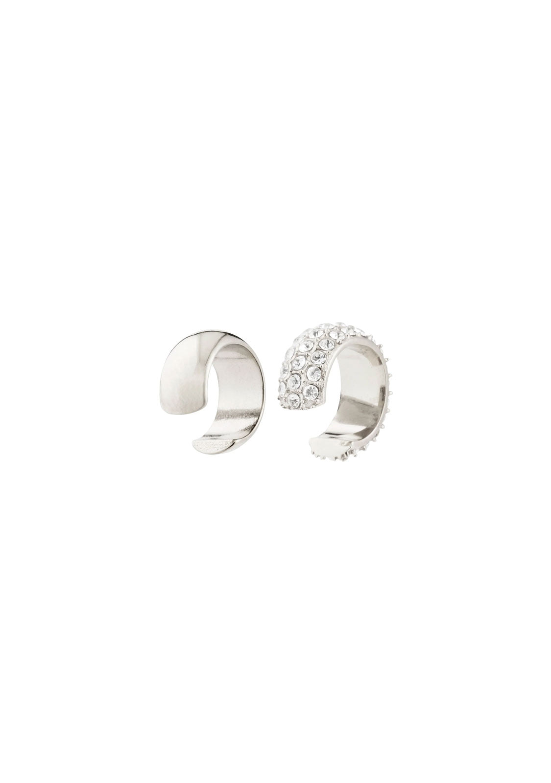 Hudsyn Ear Cuff, 2-In-1 Set, Silver