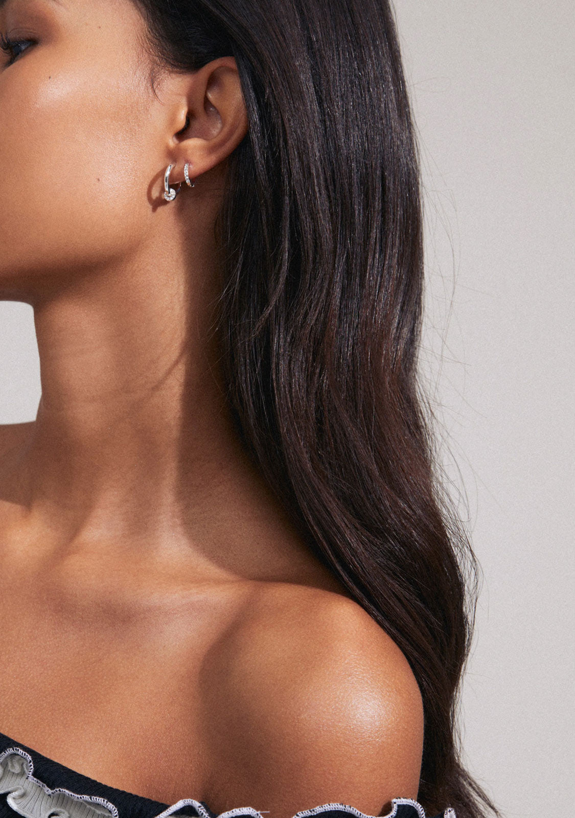 SCOTTIE recycled earrings 2-in-1 set silver