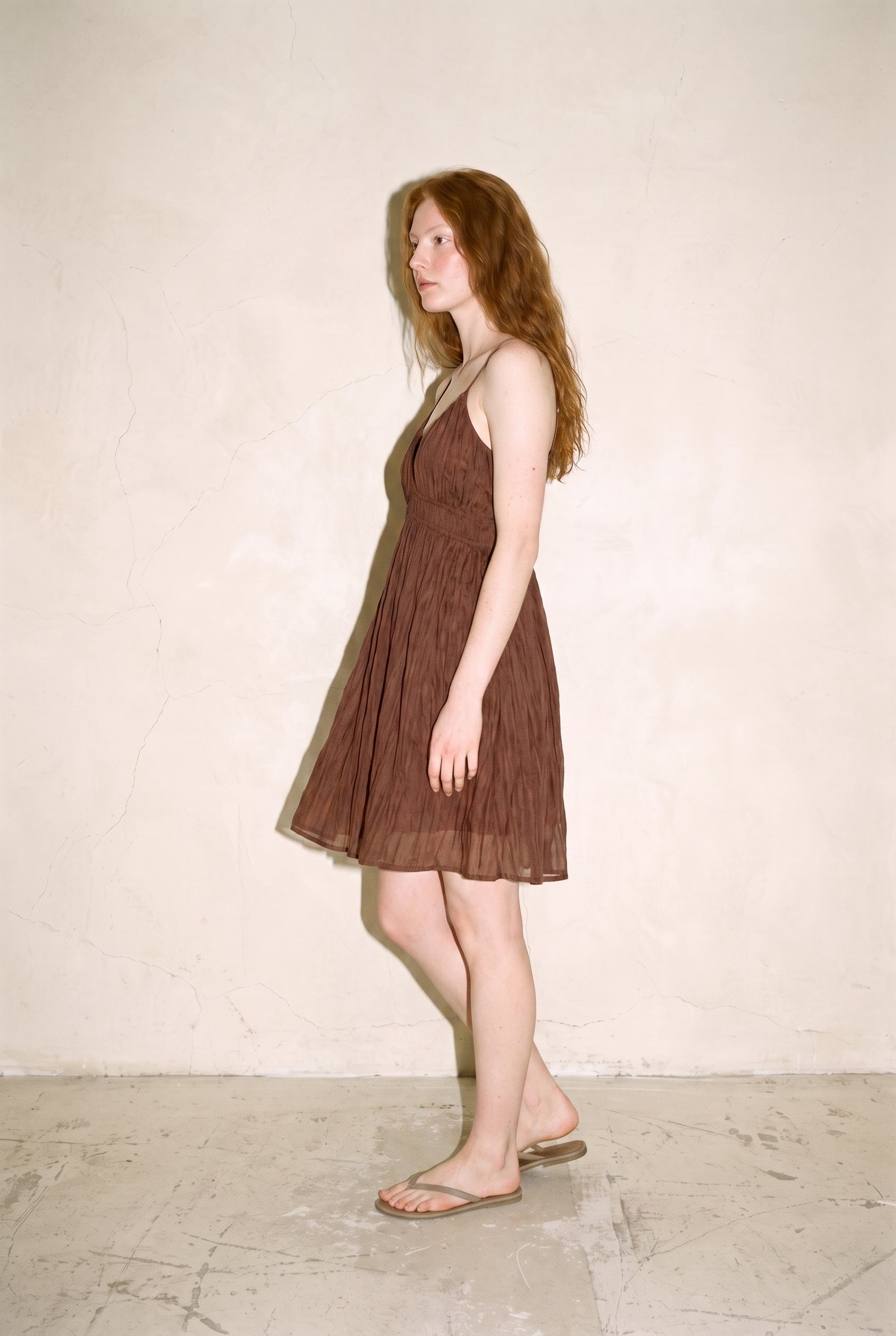 Fluid Mini Dress Coffee