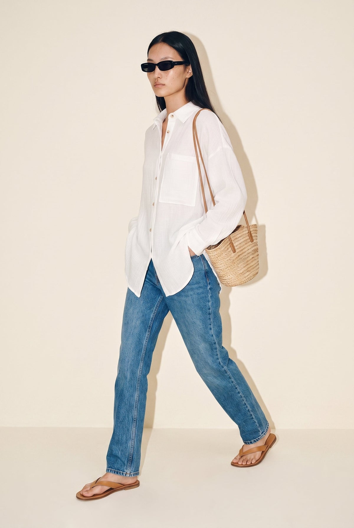 Oversized Gauze Cotton Shirt The Latest Scoop