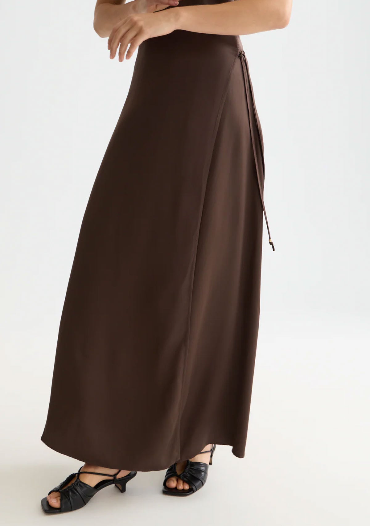 Viscose Maxi Cami Wrap Dress Hot Fudge