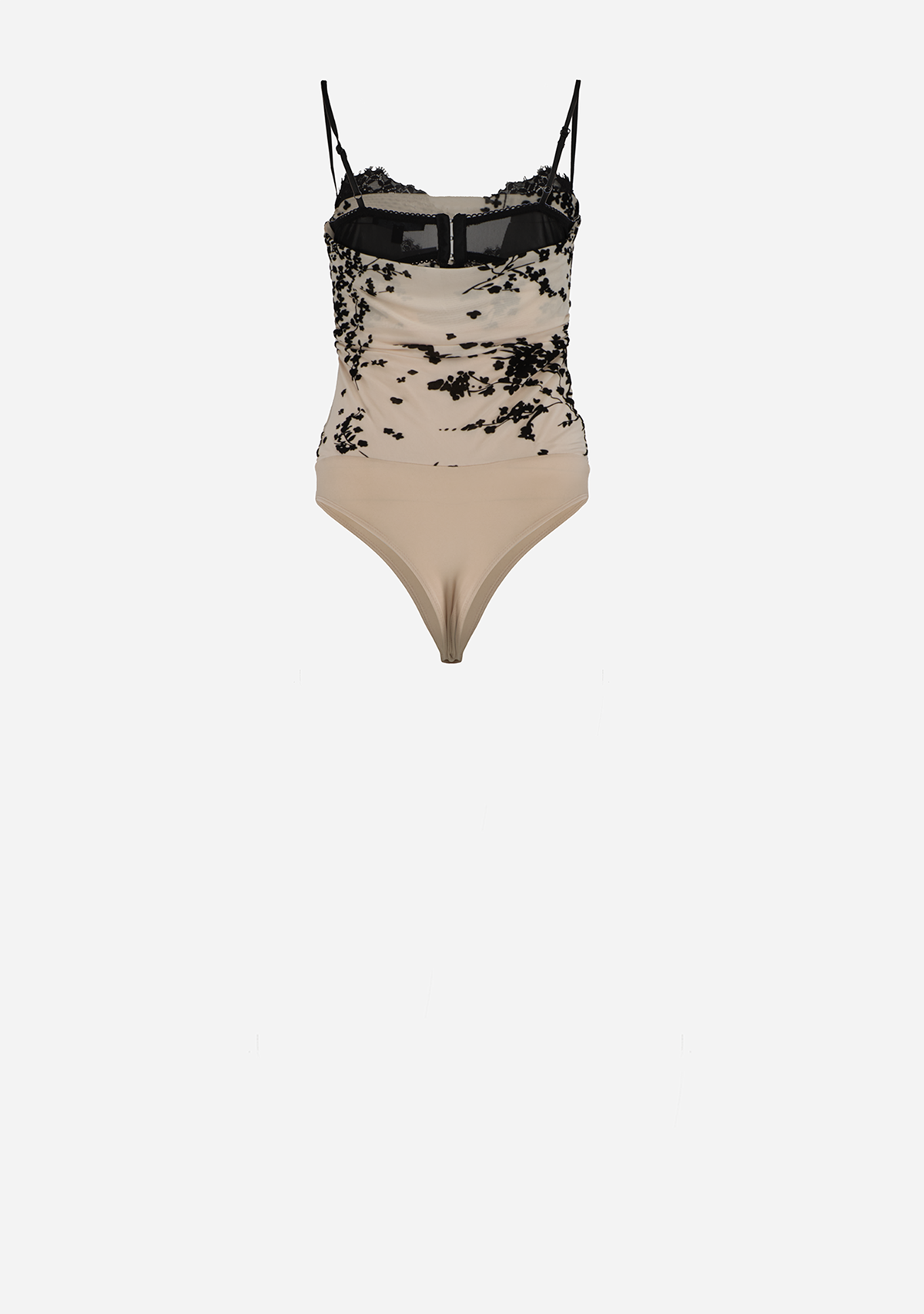 Mesh w/Bra Insert Bodysuit Black/Natural