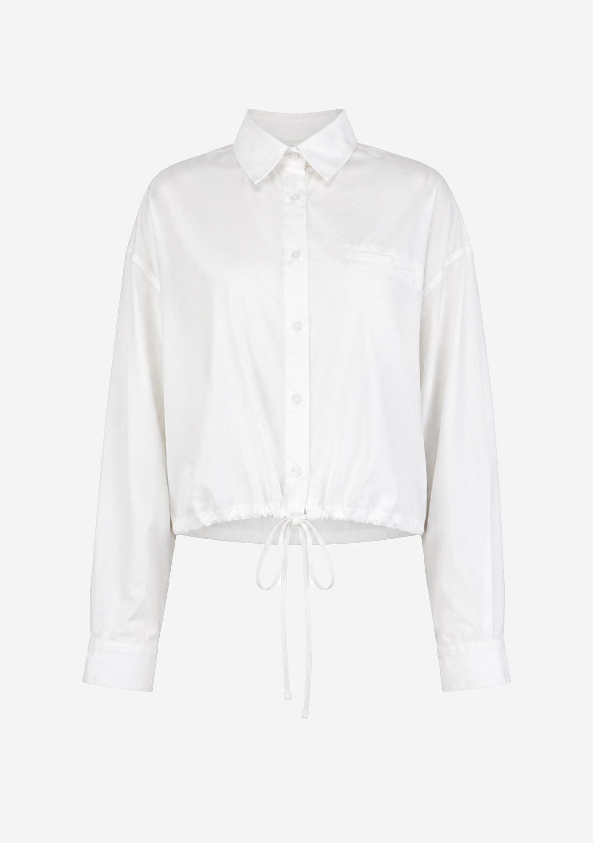 Button-Up Shirt with Ties White
