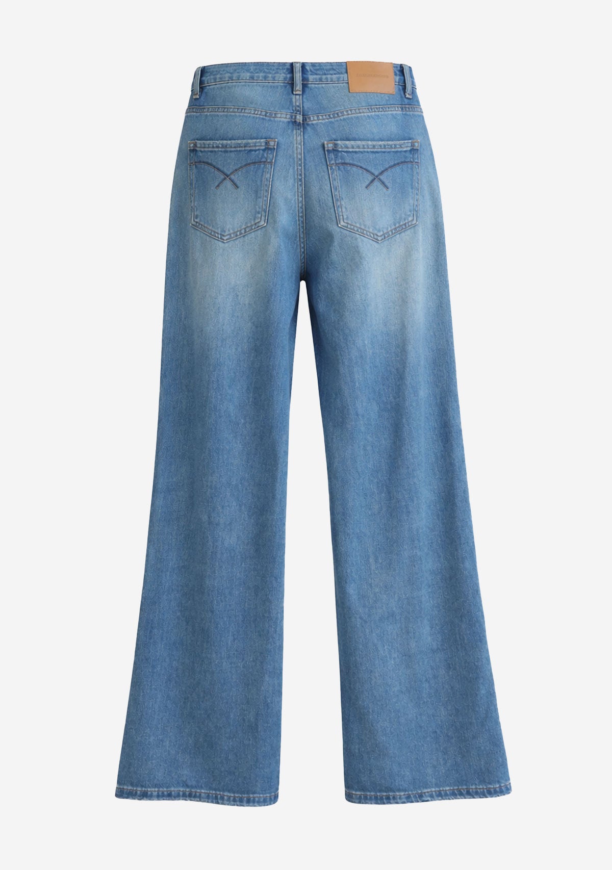 Soft Flare Wide Leg Jeans Denim Blue