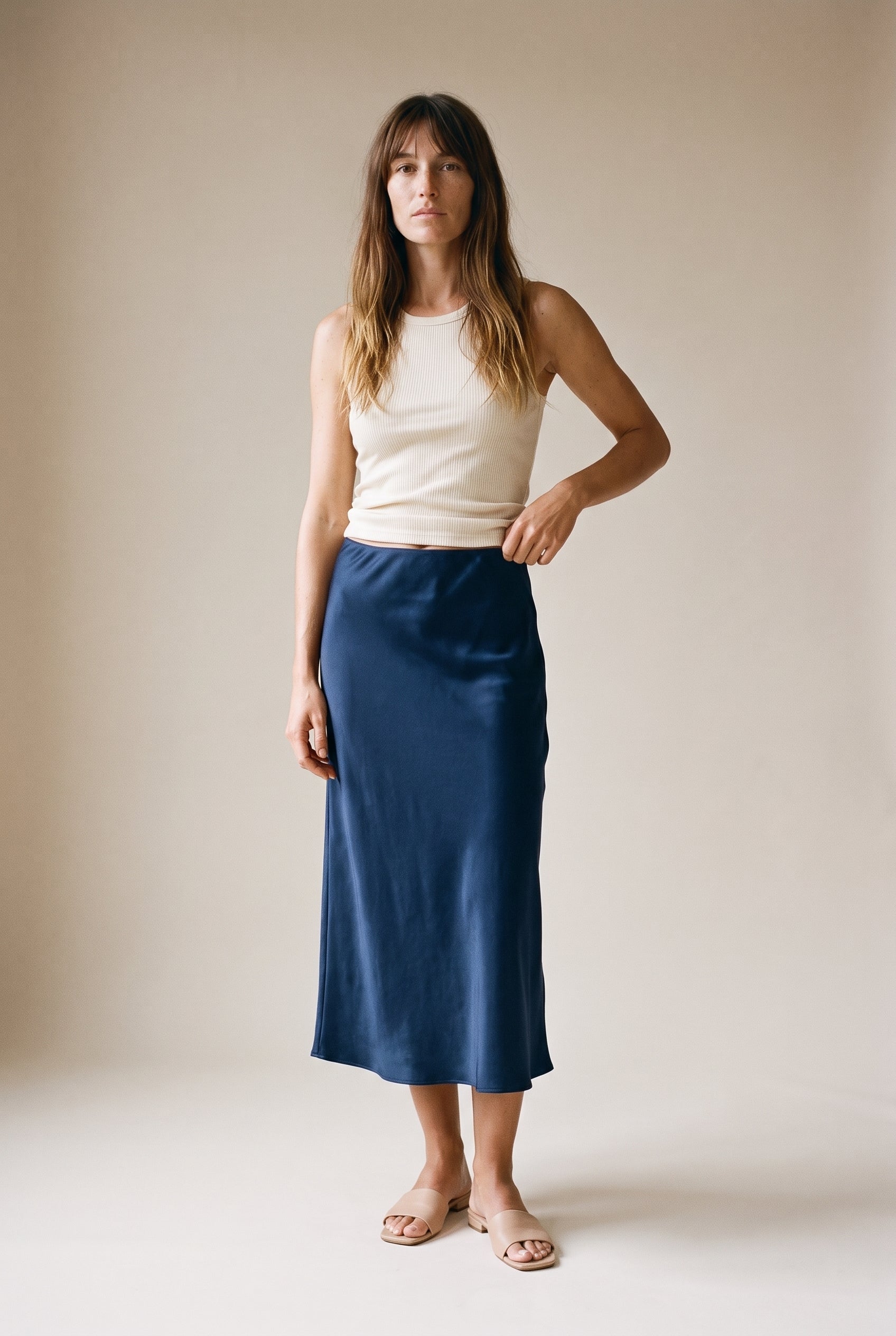 La nouvelle jupe nuisette en satin Mari 