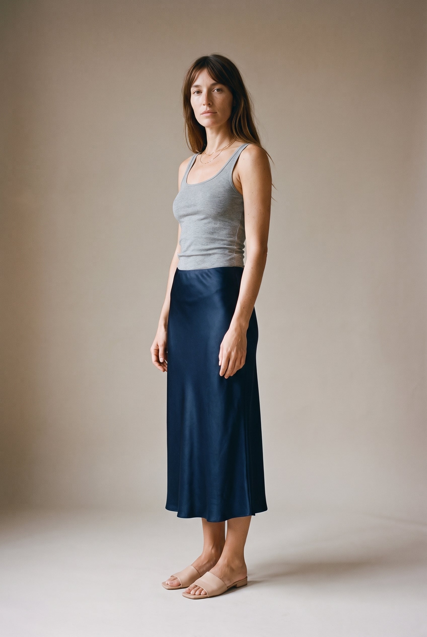 La nouvelle jupe nuisette en satin Mari 