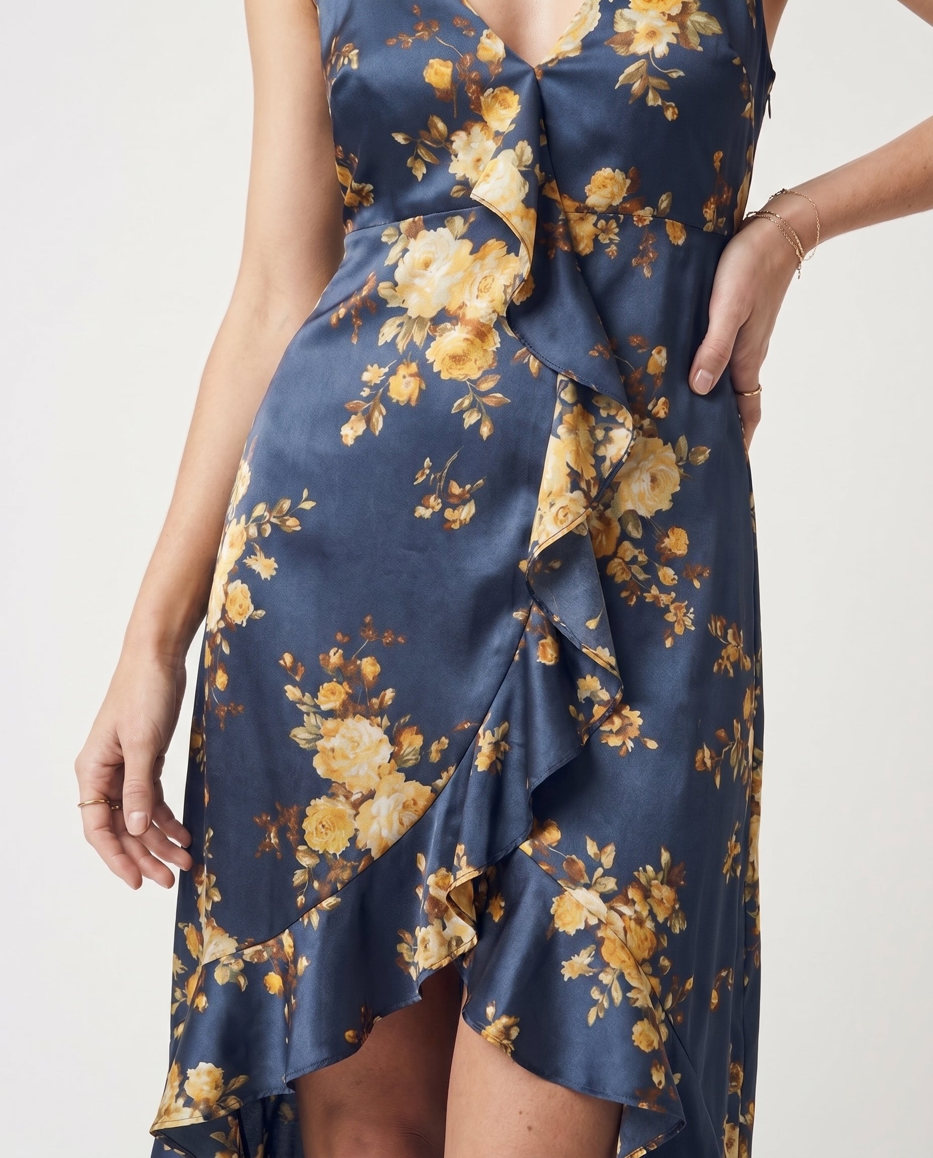 Open Leg Floral Dress