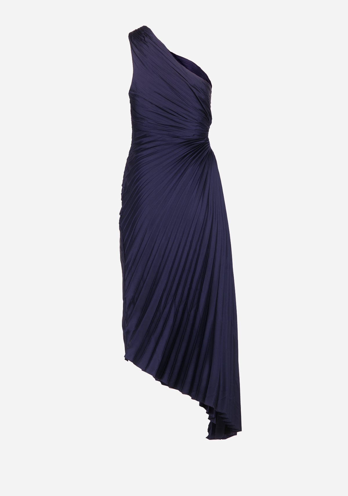 Olympia Asymmetrical Pleated Maxi Dress