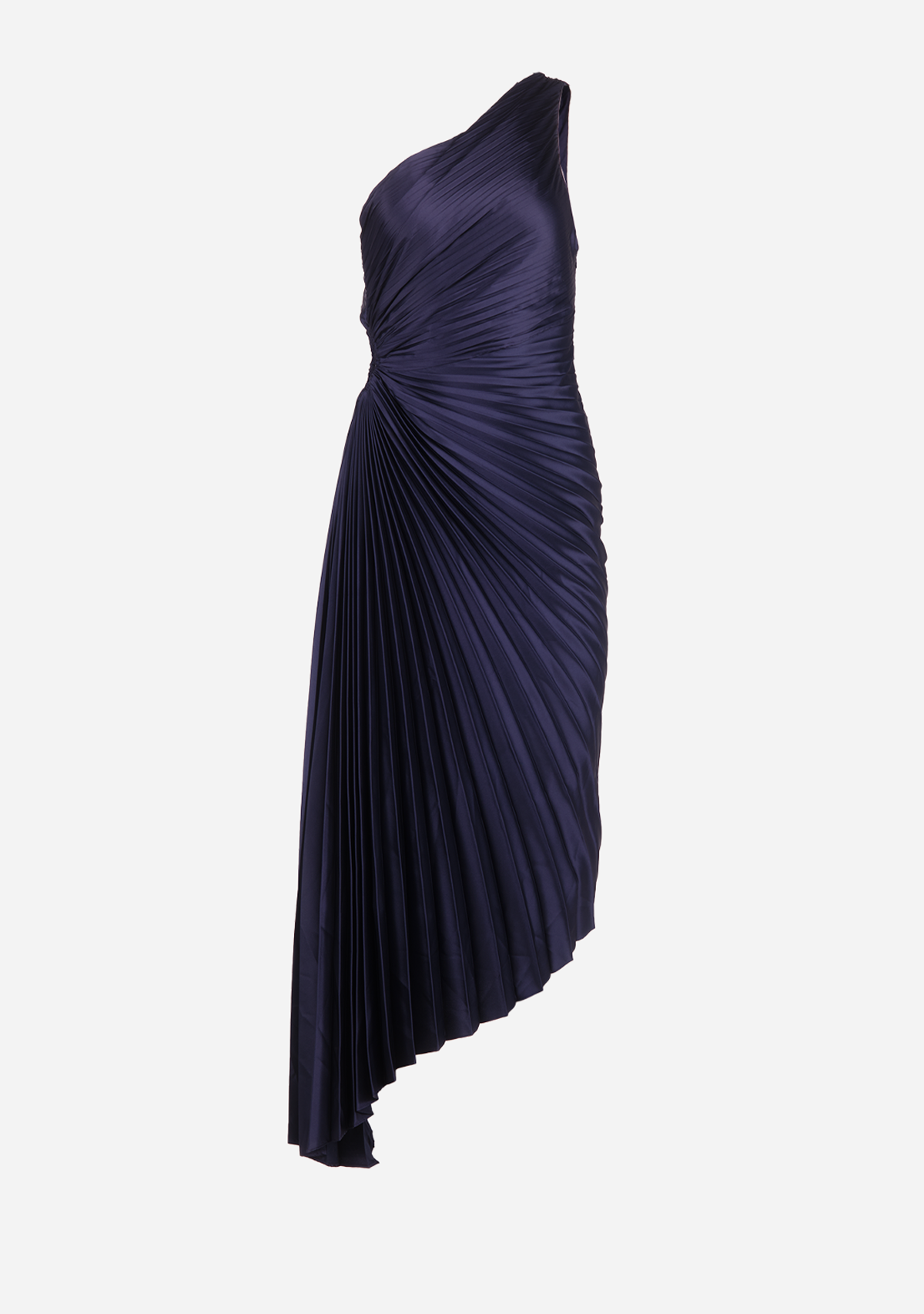 Olympia Asymmetrical Pleated Maxi Dress