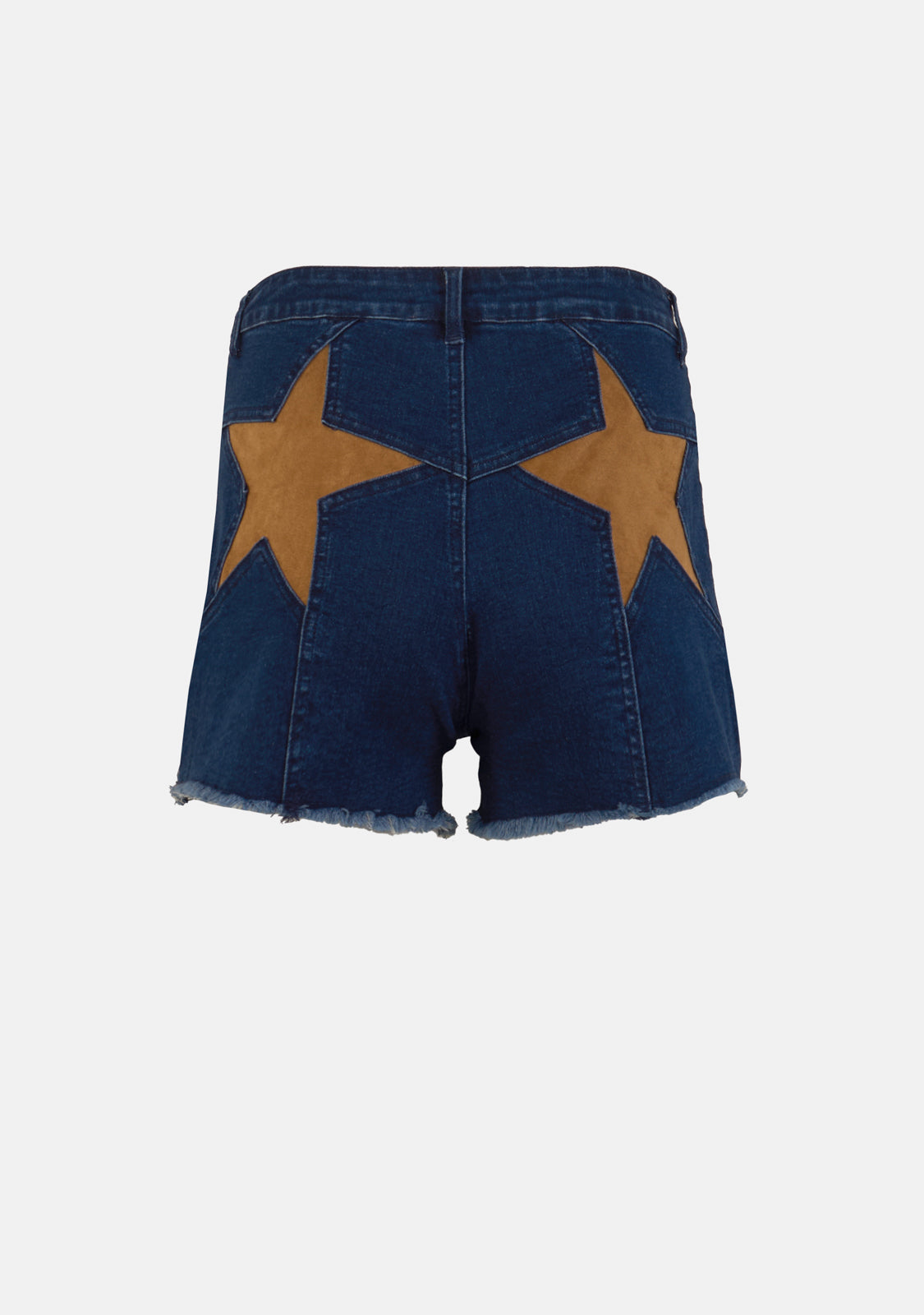 Star Patch Detail Denim Shorts