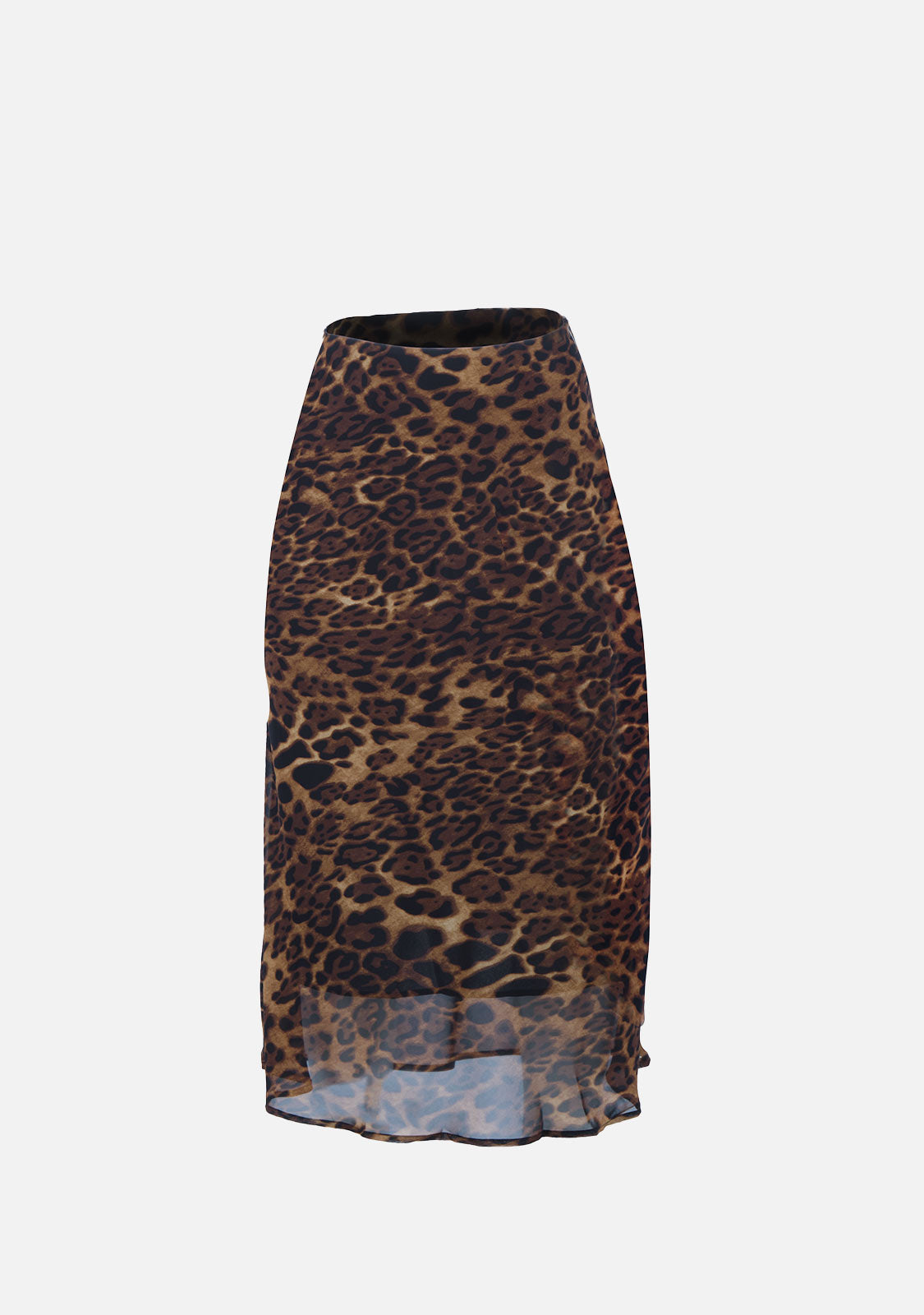 Leopard Mesh Maxi Skirt