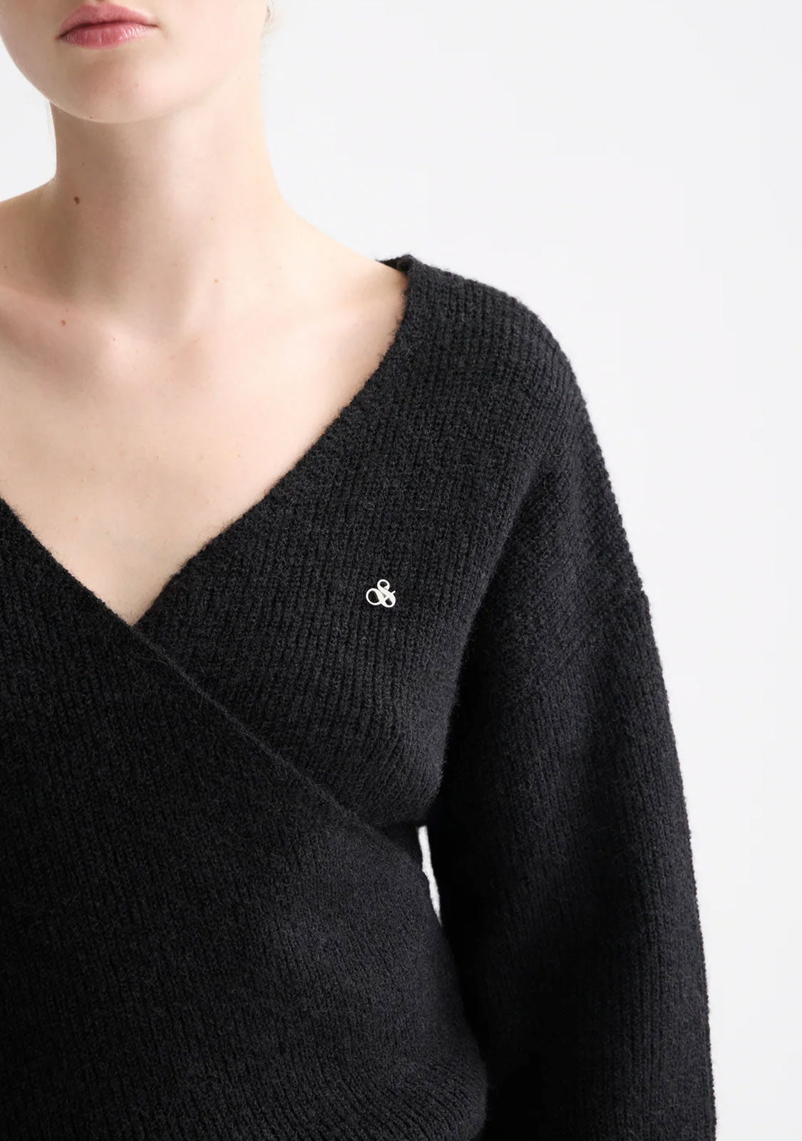 Fuzzy Wrap Cardigan Meteorite