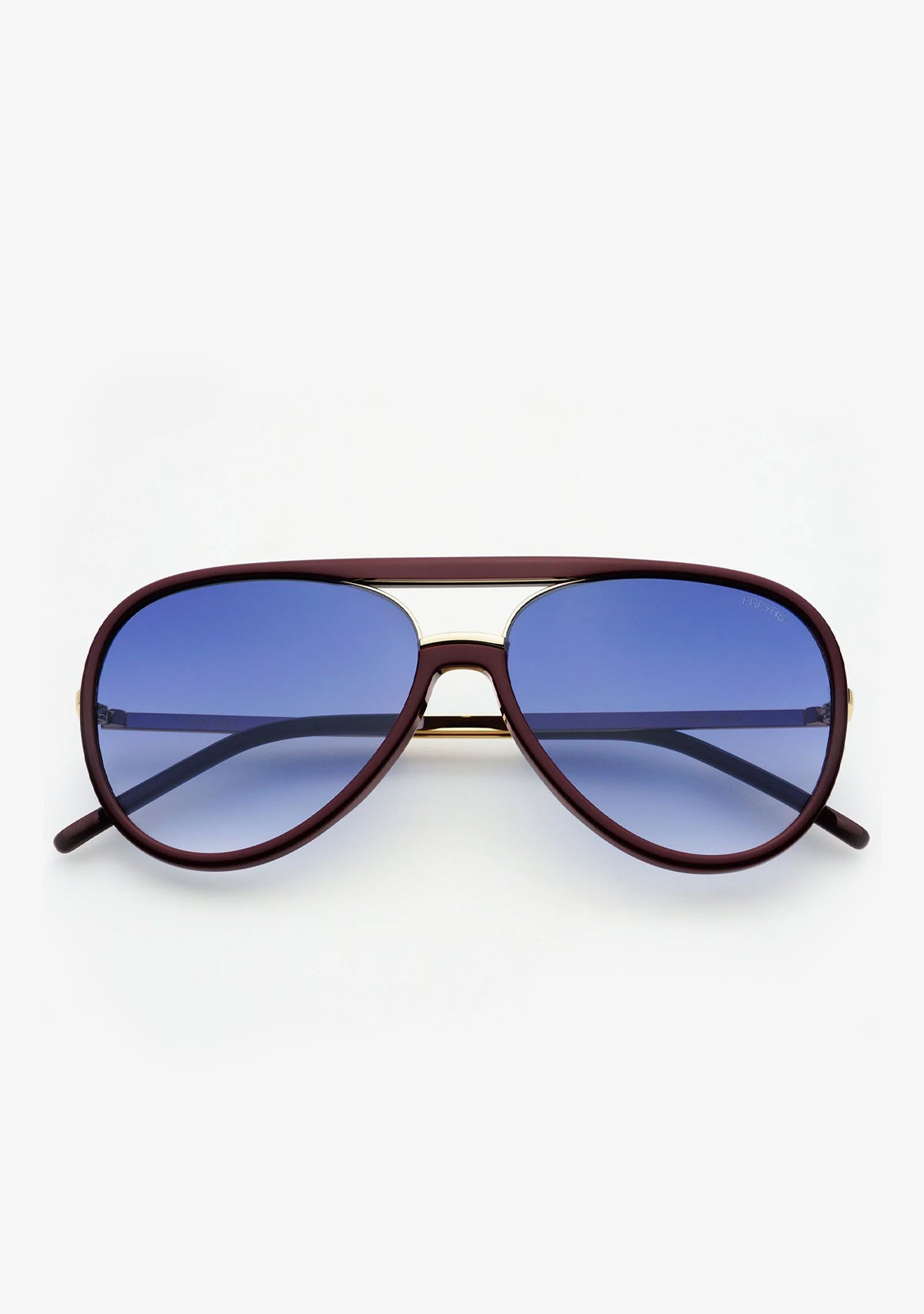 Shay Aviator Sunglasses Burgundy