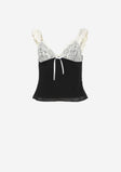 NCY-H5835 BLACK&WHITE FLOWER TOP main image 0