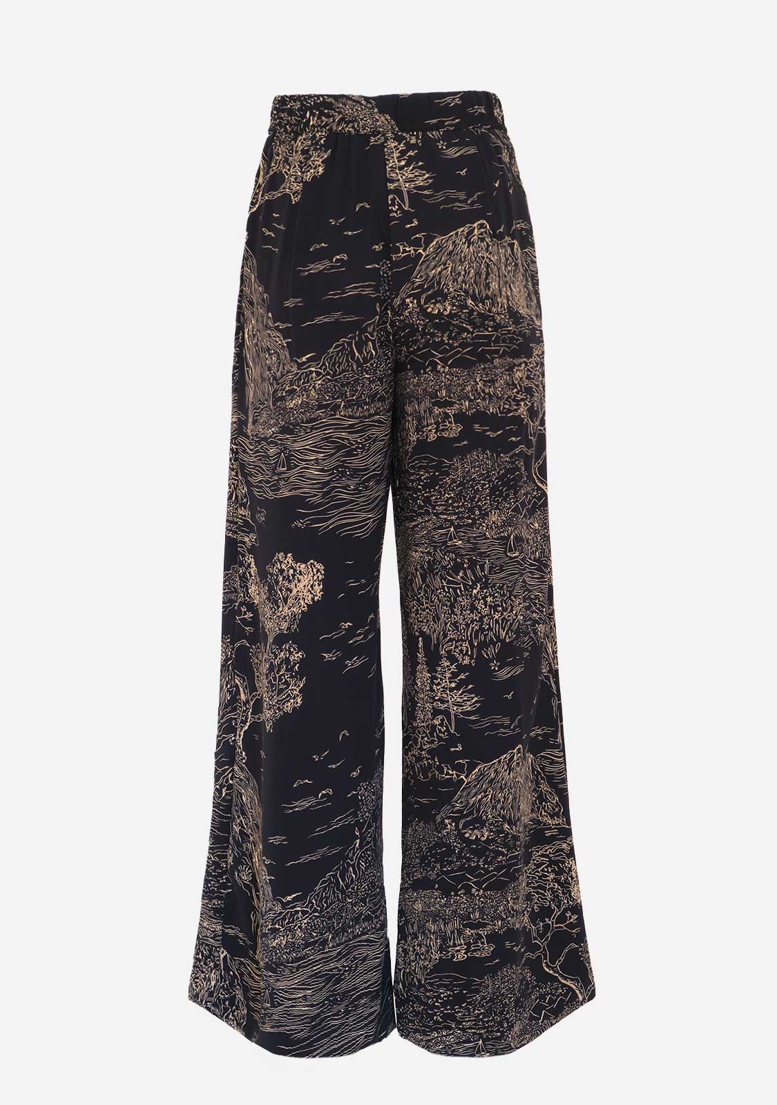 Floral Wide-Leg Trousers