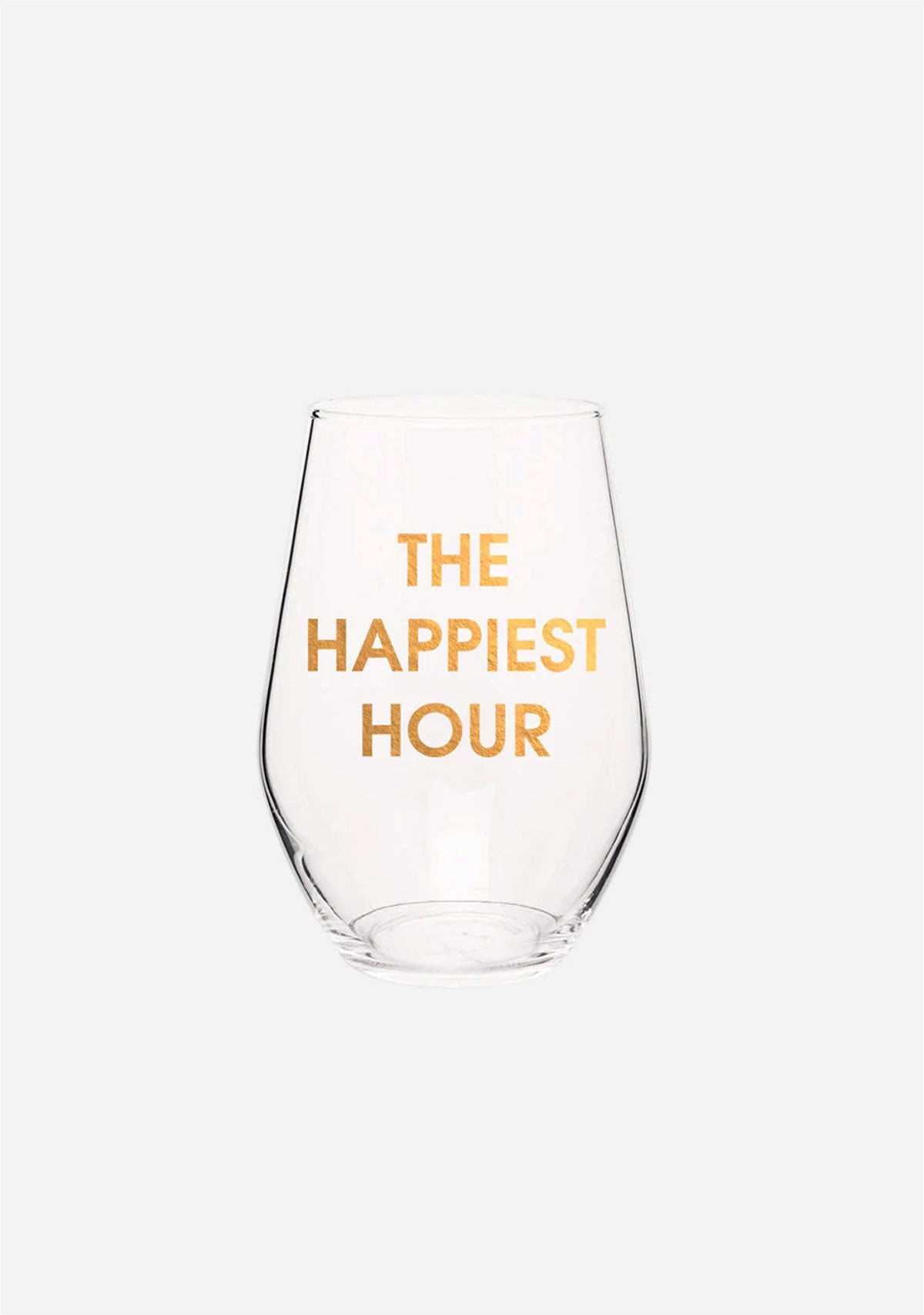 The Happiest Hour Wine Glass