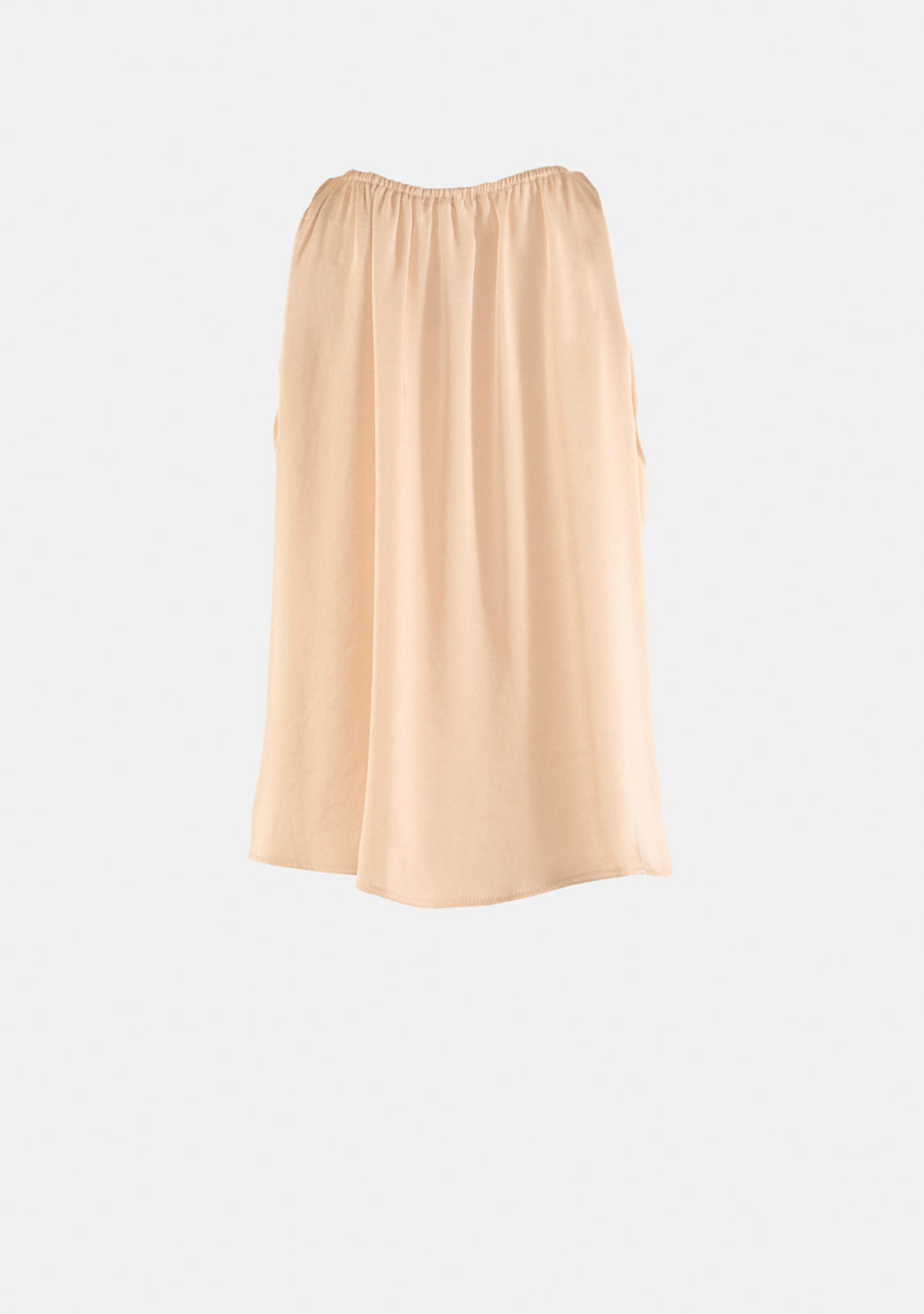 Silk Elastic High Neck Tank Top