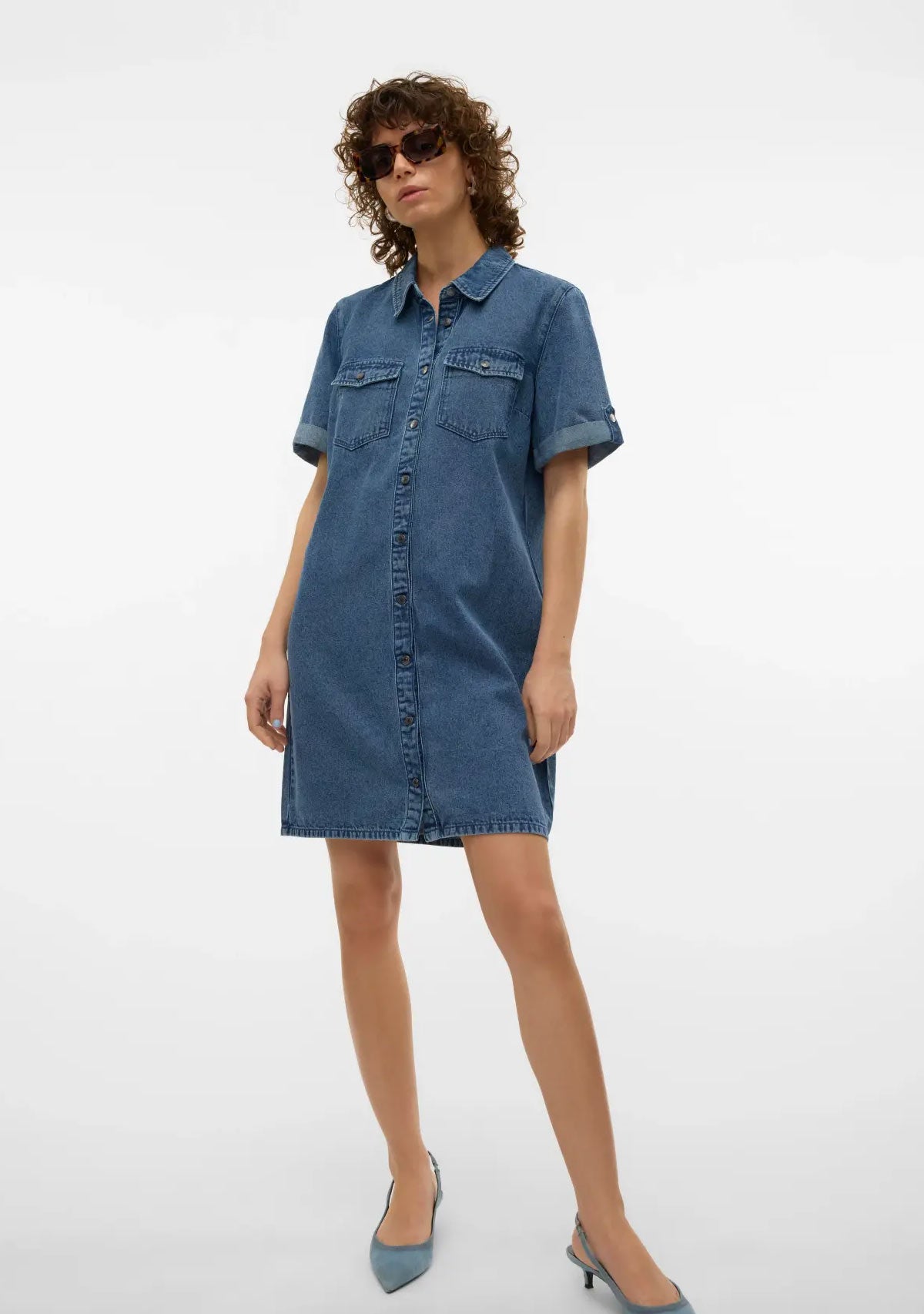 VM Jennie SS Short Denim Dress